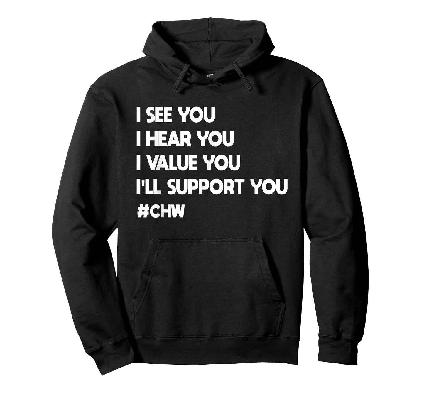 Community Health Worker Tees Unisex-Adults Black Small CHW T-Shirt