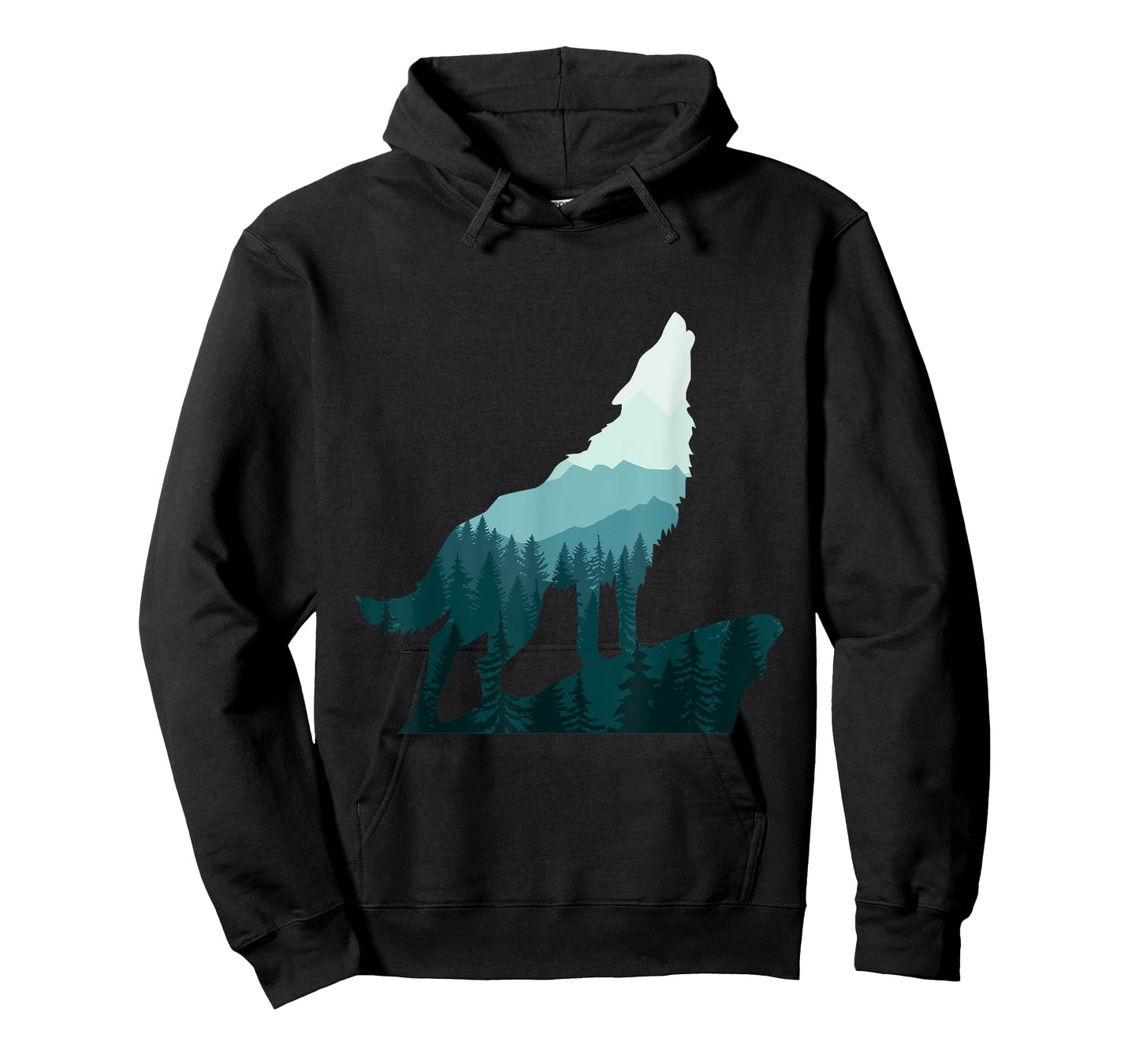Landscape Outdoor Nature Forest Mountains Camping Wolf Howls T-Shirt