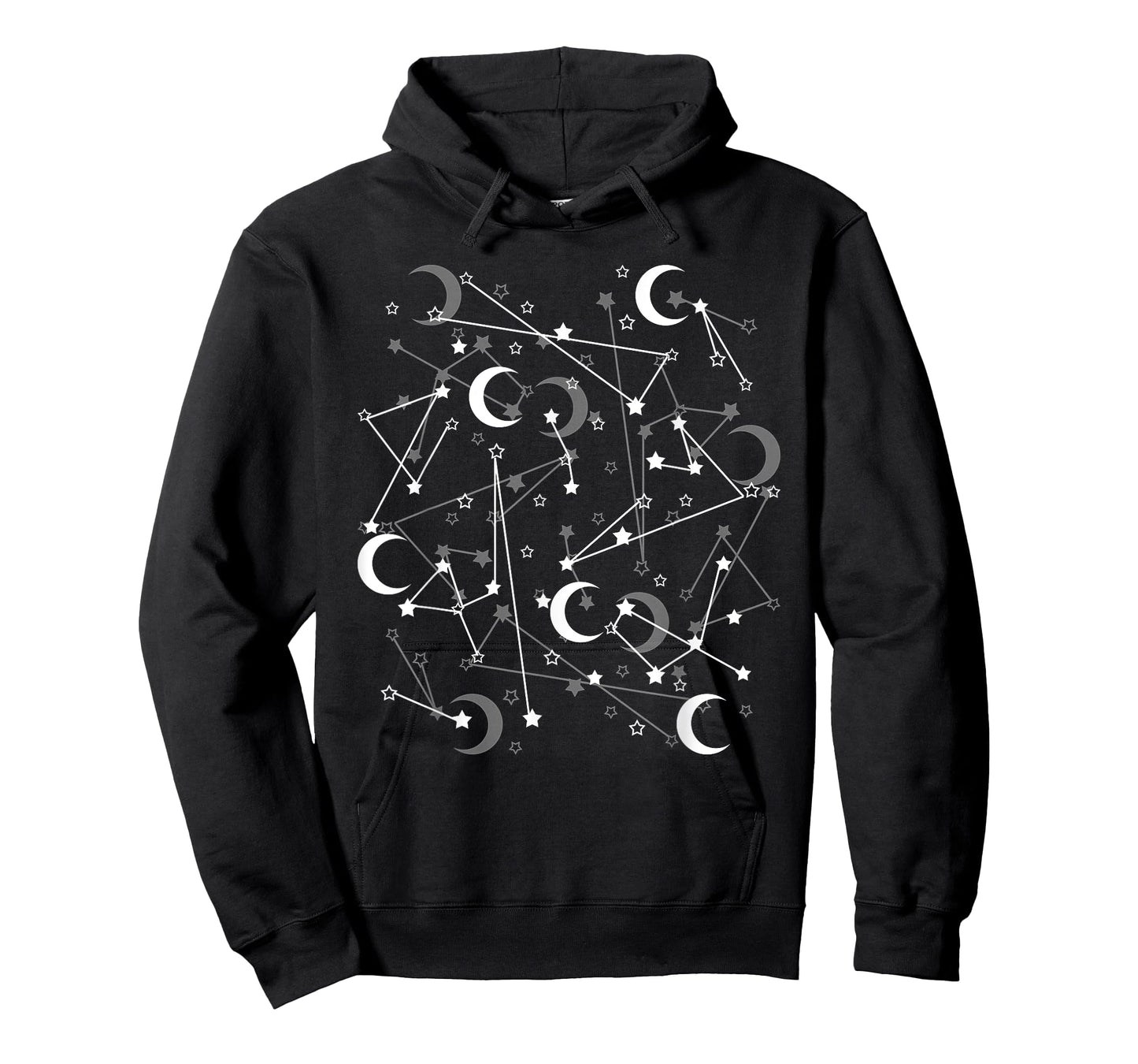 White Moon Constellation Astrology Zodiac Star Gazer Gift T-Shirt