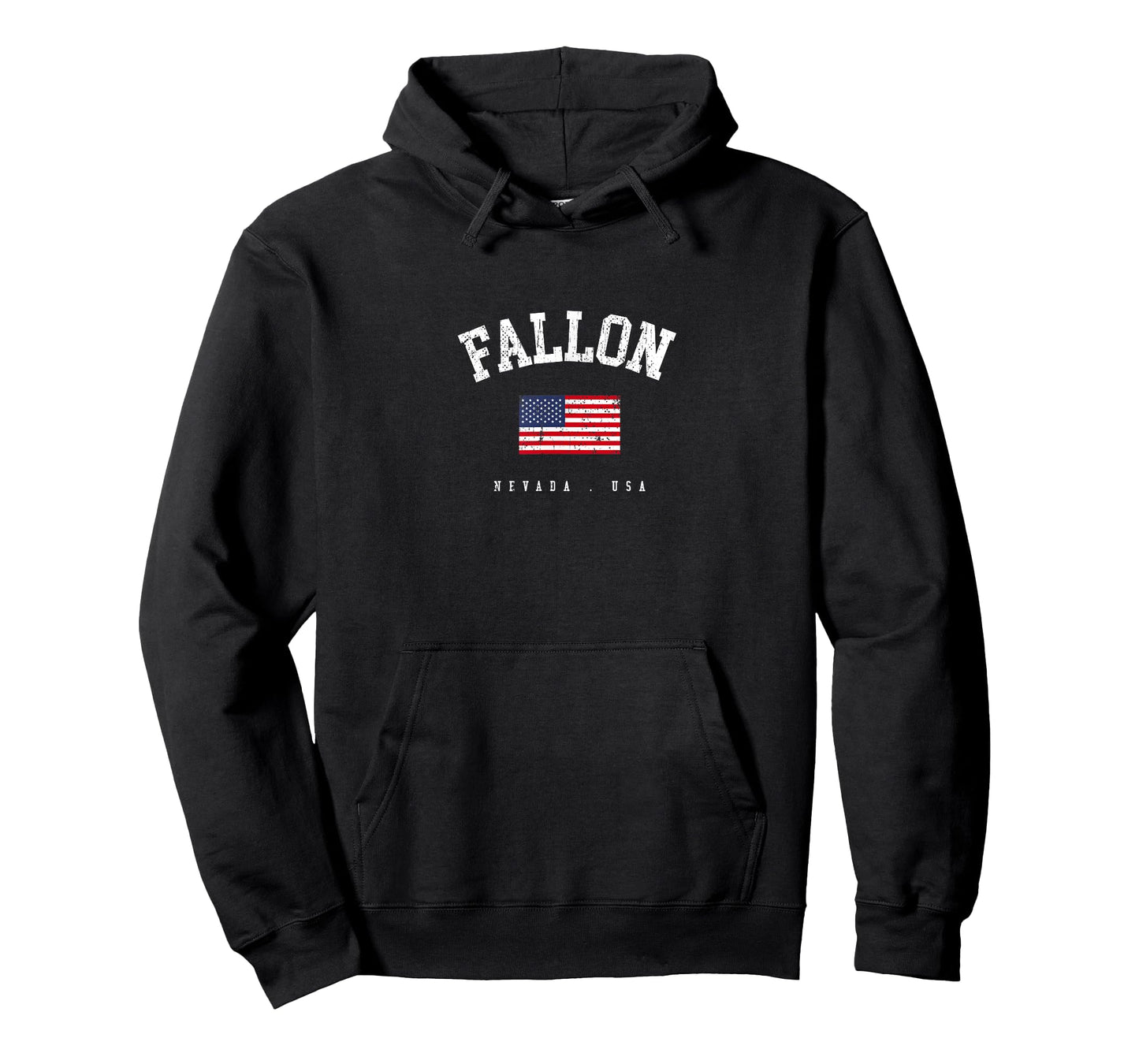 Fallon NV Retro American Flag USA City Name T-Shirt
