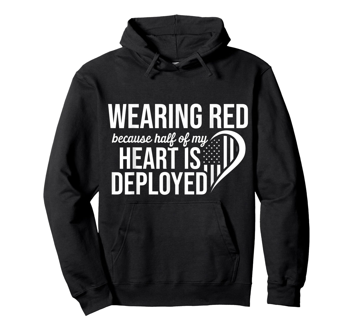 Red Fridays Military Half Heart Support Deployed US Troops T-Shirt