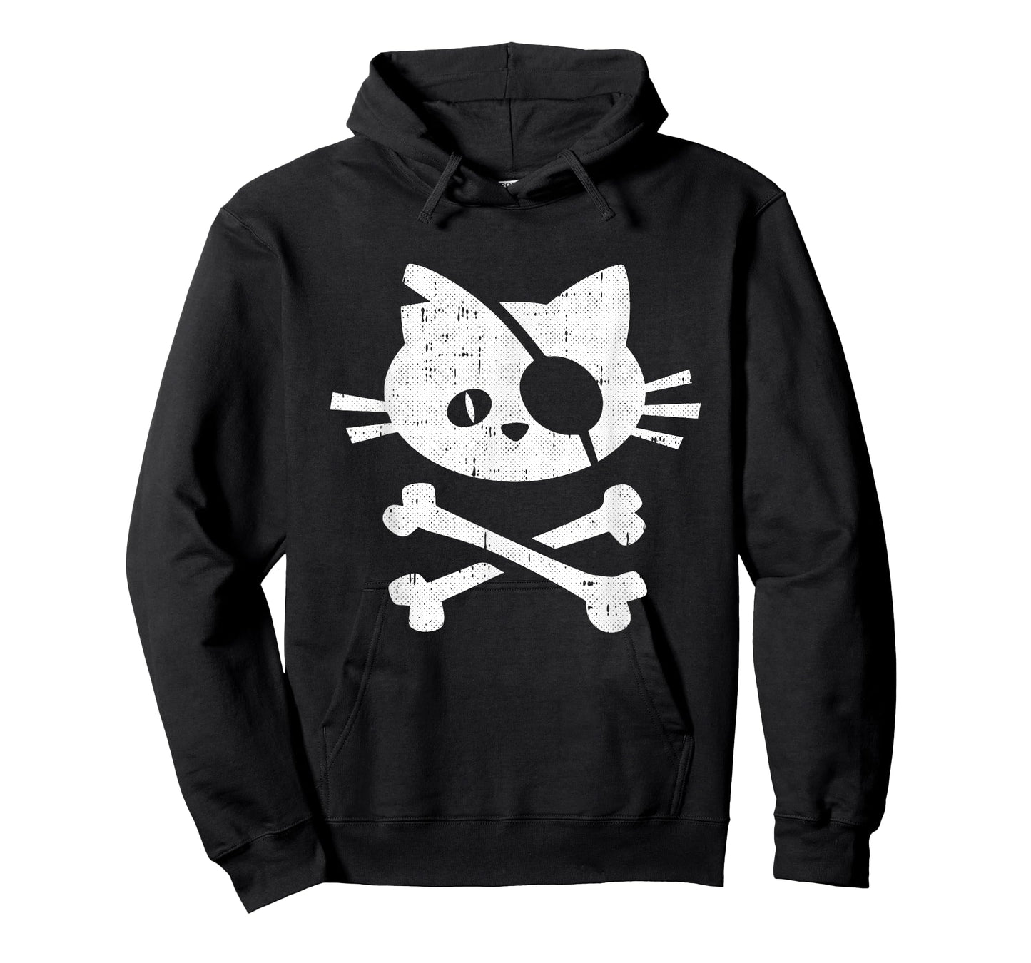 Cat Pirate Lazy Halloween Costume Kitten Skull Cross-bones T-Shirt
