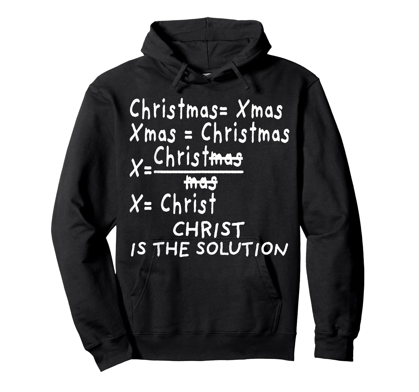 Christ Is the Solution for Catholic Christmas Math Teacher T-Shirt for Men Women Kids