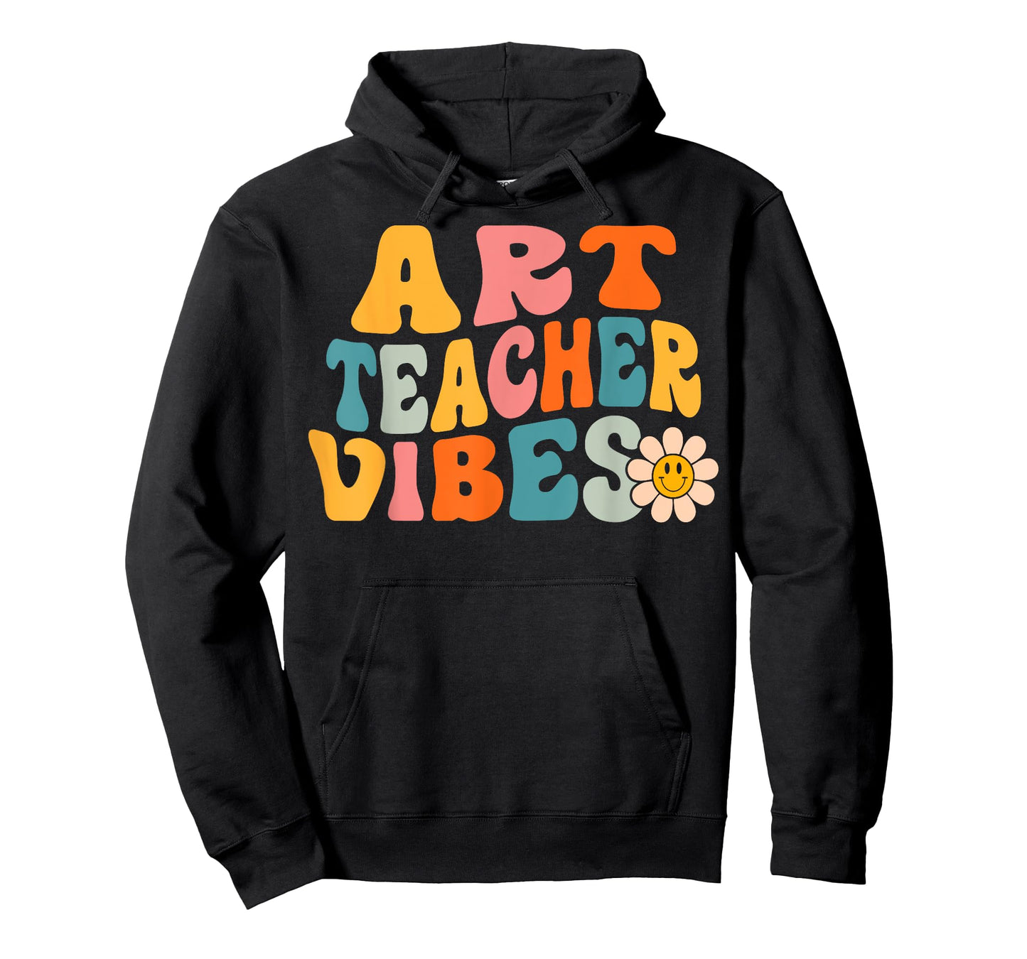 Art Teacher Vibes Retro 1st Day of School Groovy Teacher Men Women T-Shirt