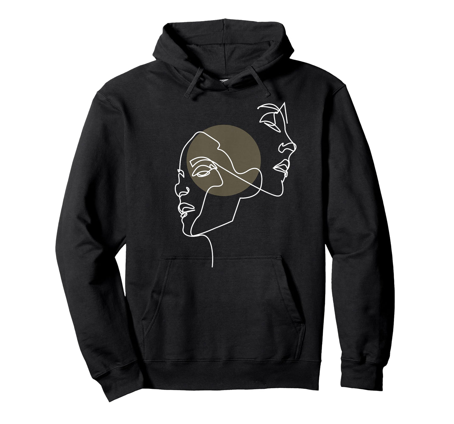 Artsy Line Faces Abstract Aesthetic Art T-Shirt