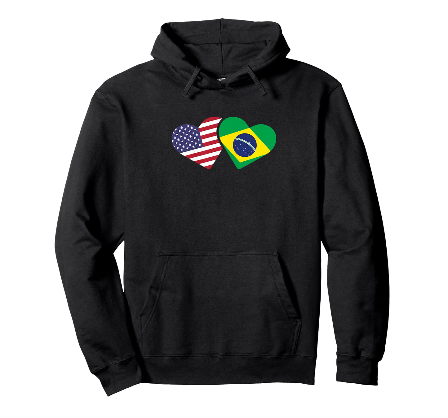 Brazil USA Flag T Shirt Heart Brazilian Americans Love Cute T-Shirt