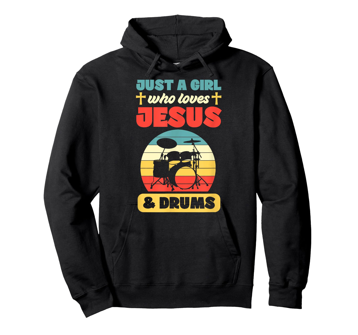 Just A Girl Who Loves Jesus And Drums Christian Drummer T-Shirt