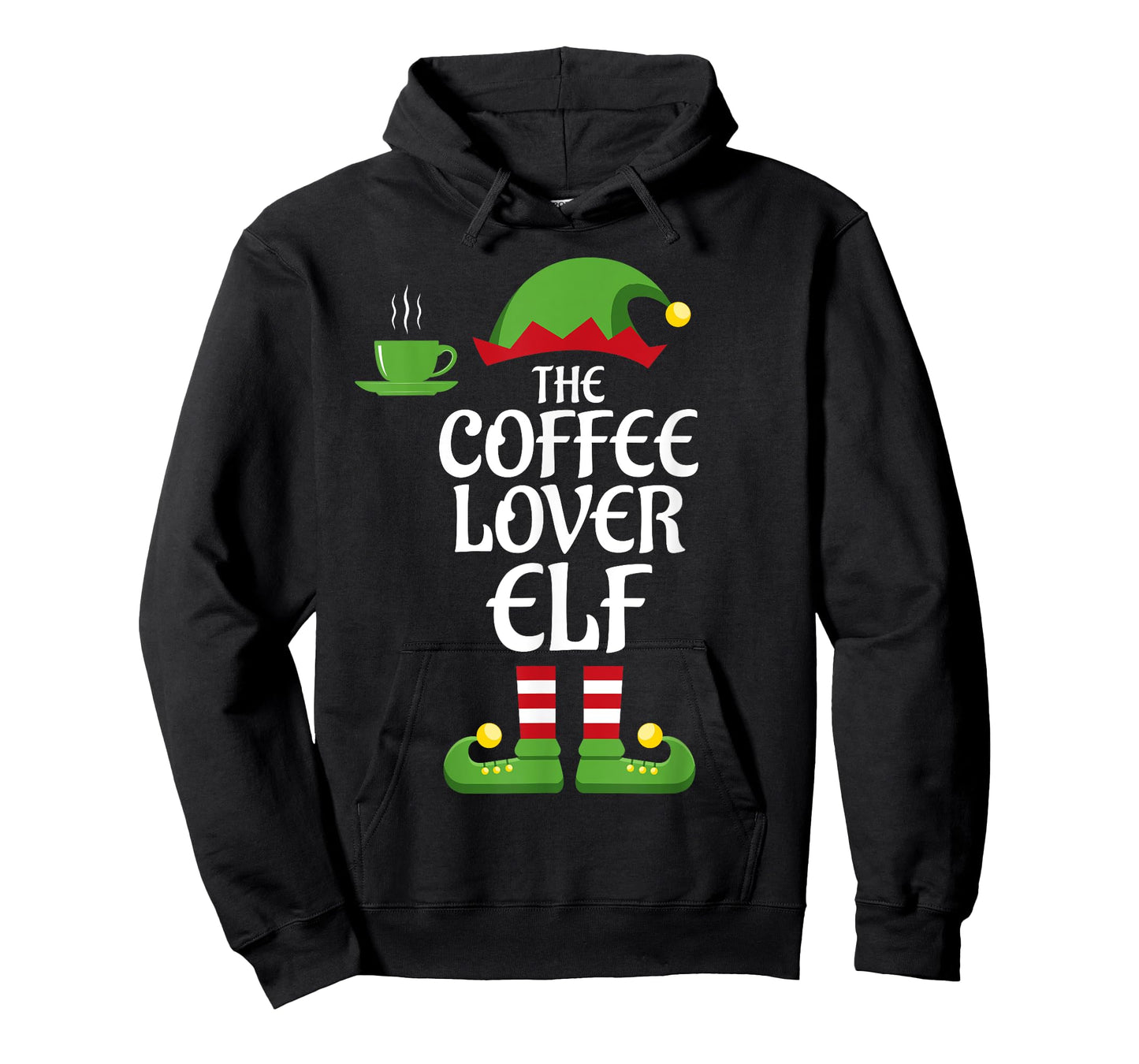 Coffee Lover Elf Family Matching Group Christmas T-Shirt