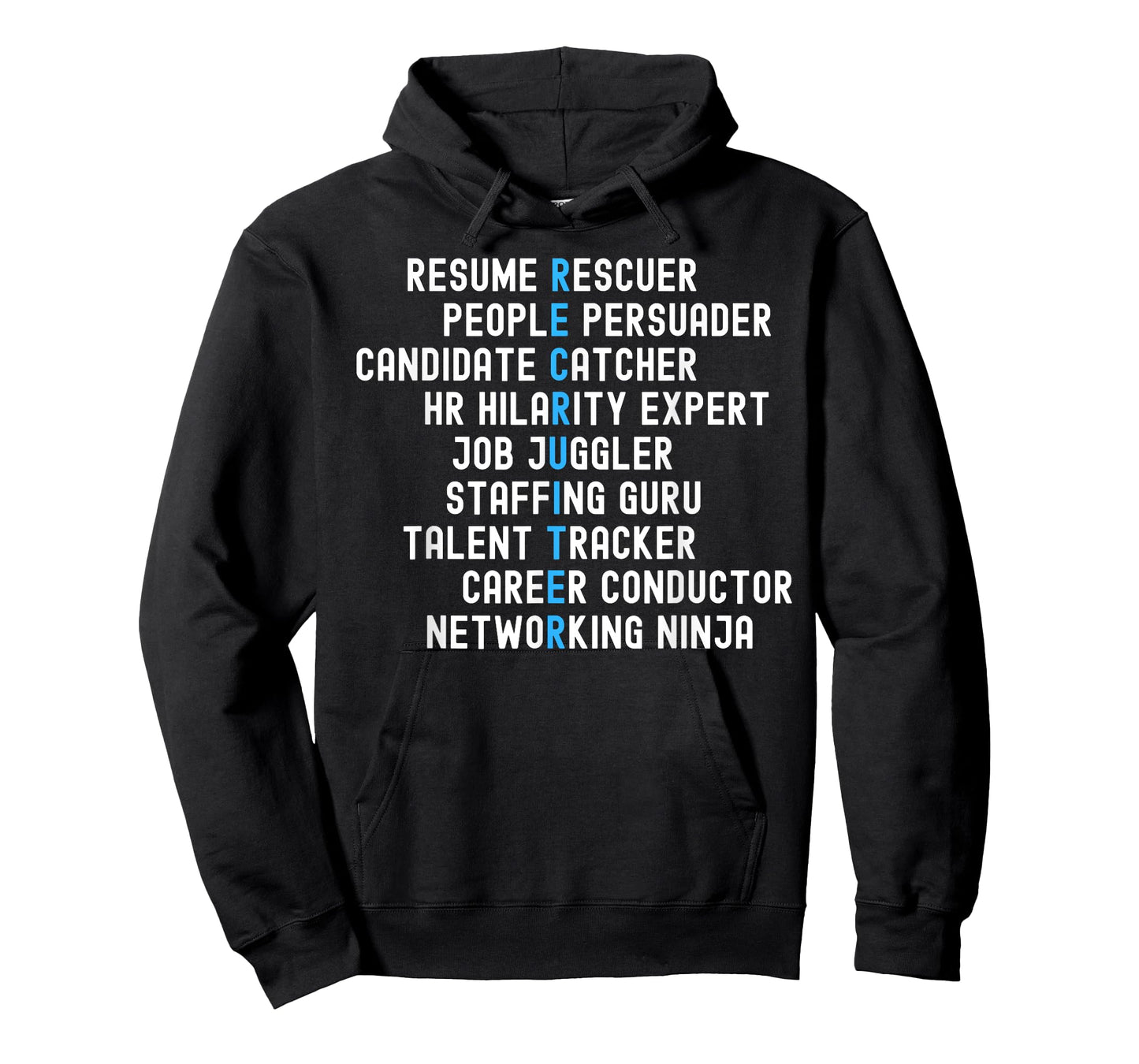 Click Like for Recruitment Funny Recruiter Definitions with Job Responsibilities Unisex-Adults Black T-Shirt