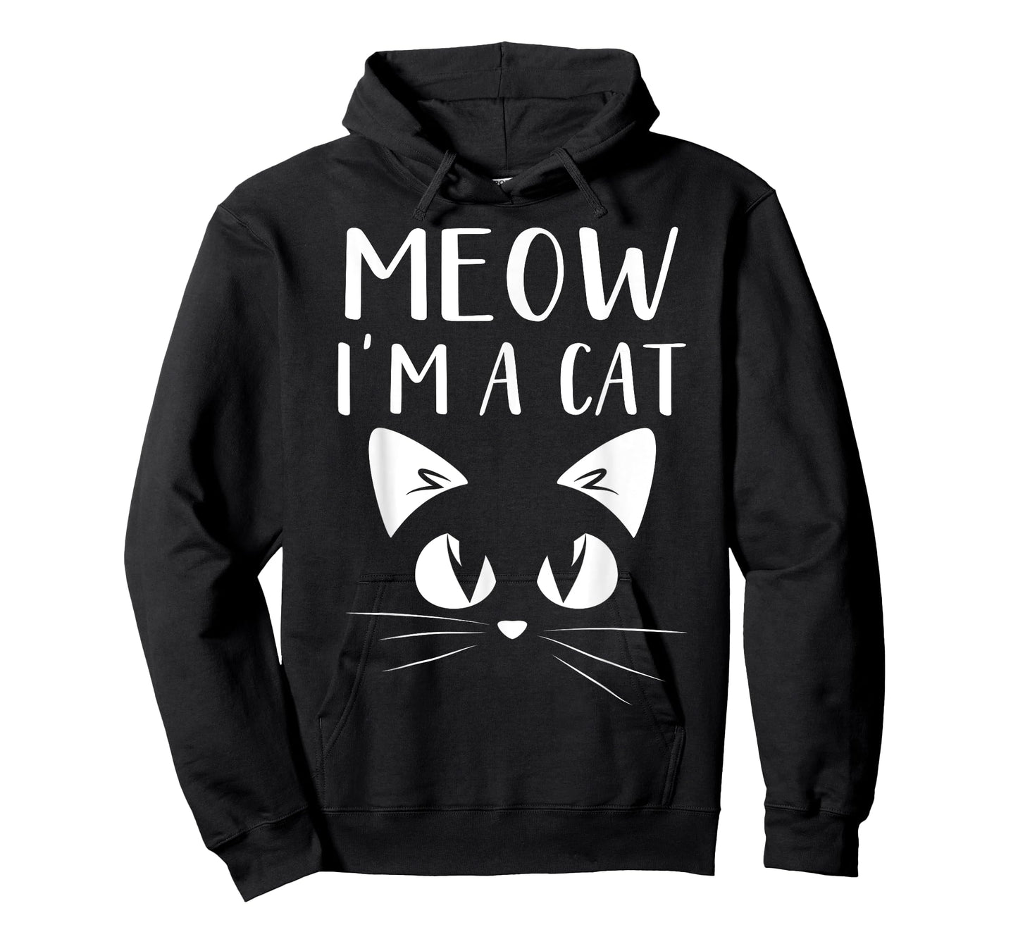 Meow I'm A Cat Shirt Funny Halloween Men Women Kids T-Shirt