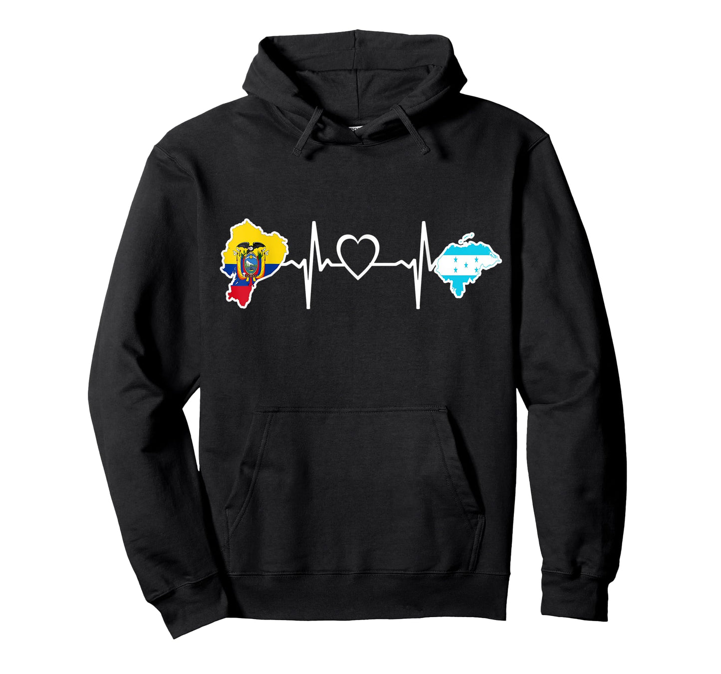 Ecuadorian Honduras Flag - Ecuador Honduran Heartbeat T-Shirt