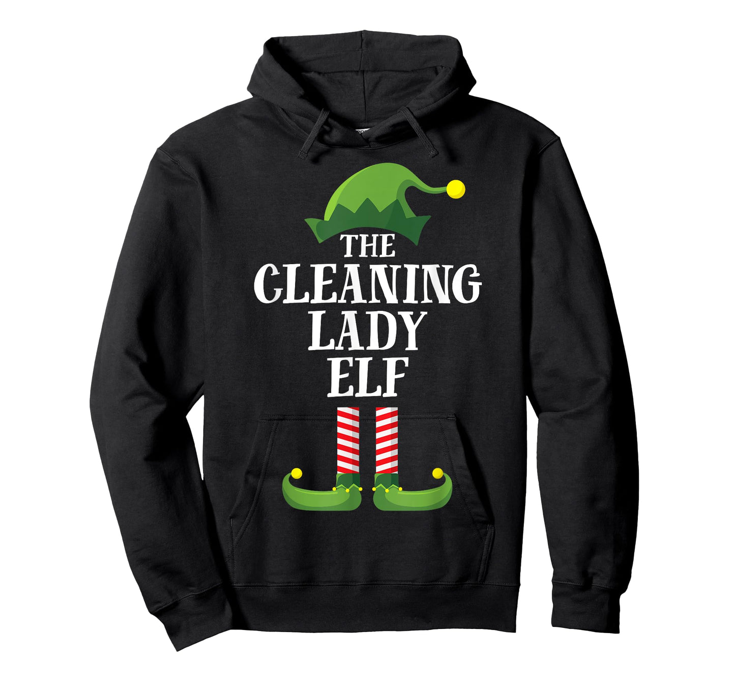Cleaning Lady Elf Matching Family Group Christmas Party PJ T-Shirt