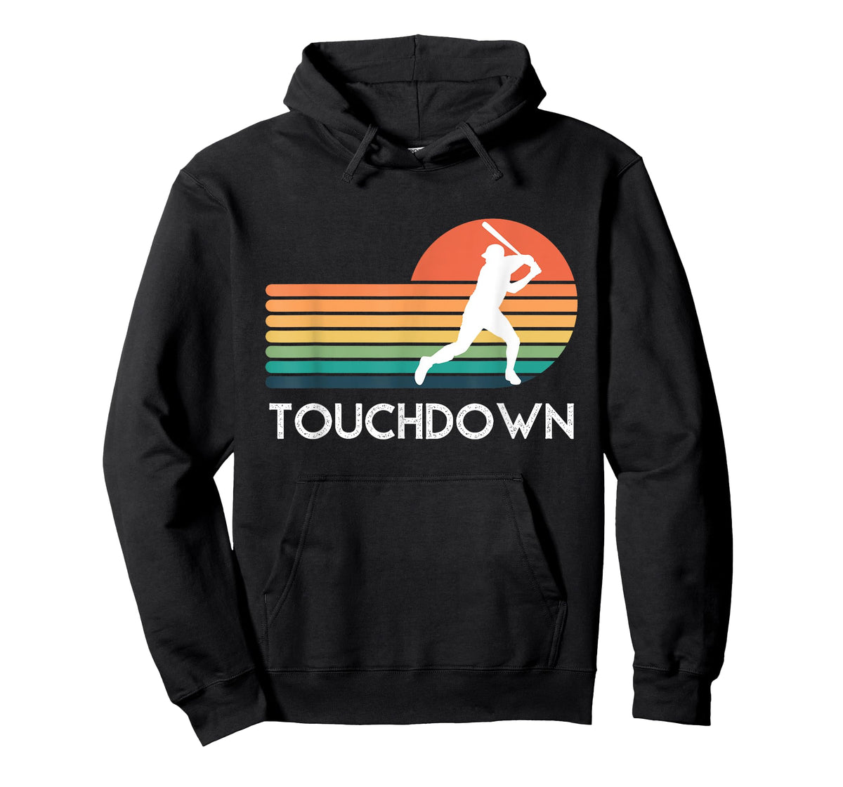 Funny Sports Touchdown Baseball Player Retro Apparel T-Shirt