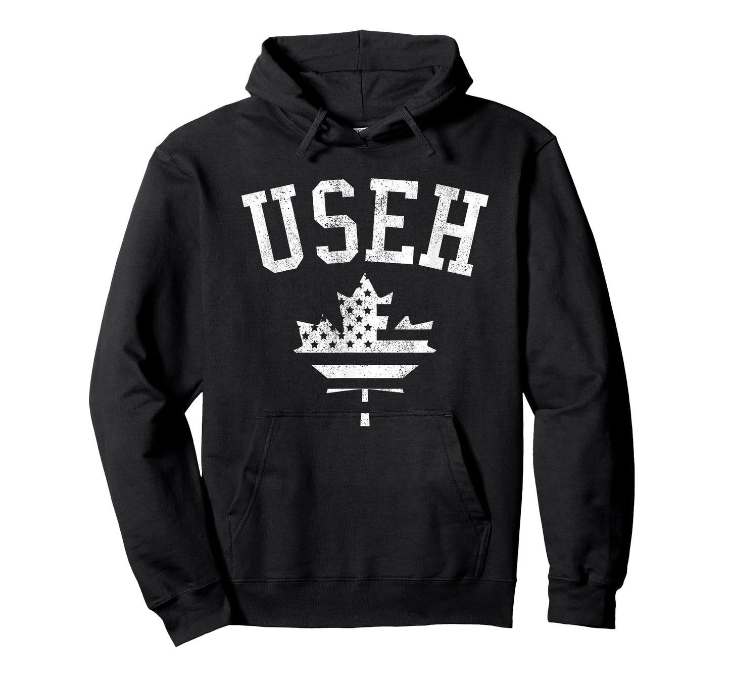 USEH Funny Canadian Eh American Canadian Flag Canada Day T-Shirt