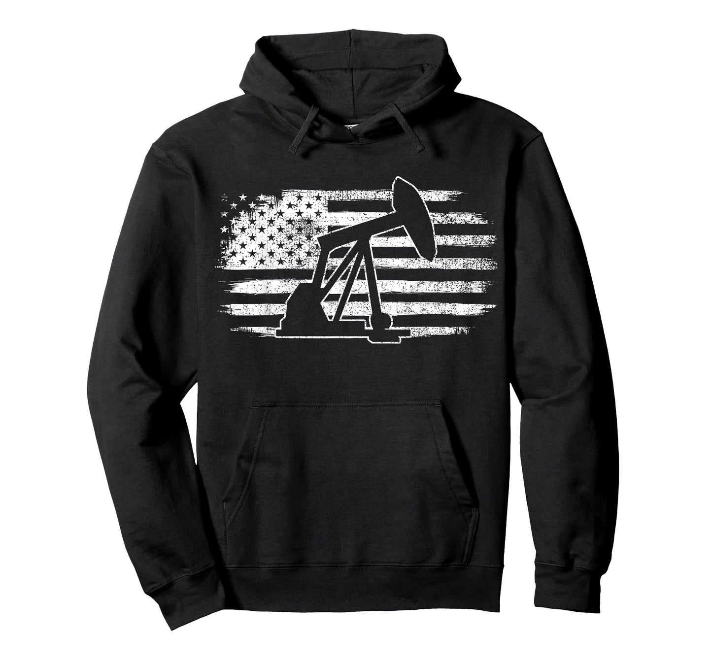 Oil Rig American Flag Pump Jack Oilfield Worker T-Shirt