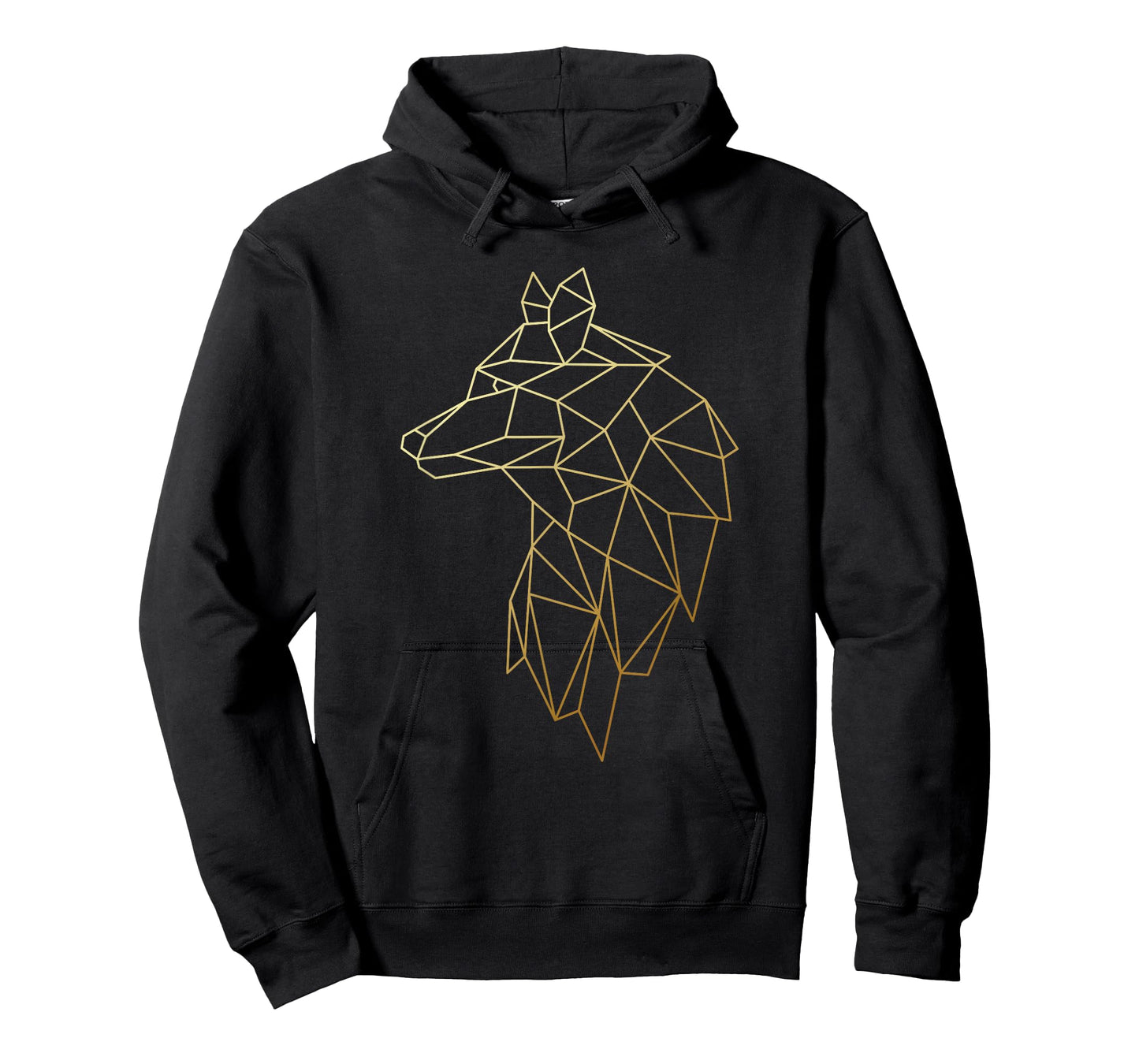 Cool Wolf Polygon Geometric Wolf Abstract Art T-Shirt