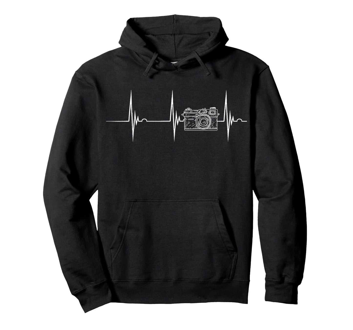 Photographer Camera Lens Heartbeat ECG Pulse Photography T-Shirt