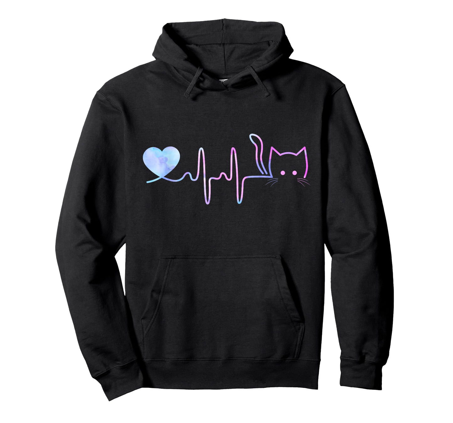 Heartbeat Cat Lover Shirt for Women Animal Cute Cat T-Shirt