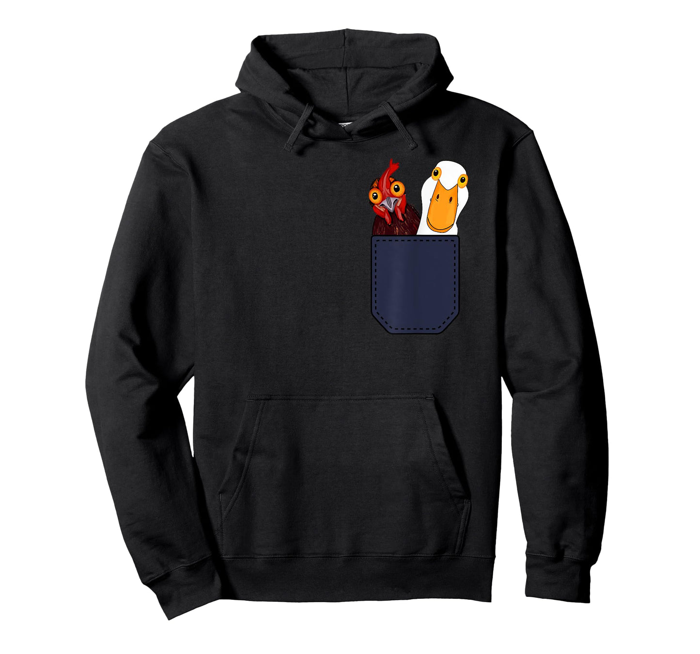 Cute Chicken and Duck in a Pocket. Chicken Farmers Animal T-Shirt