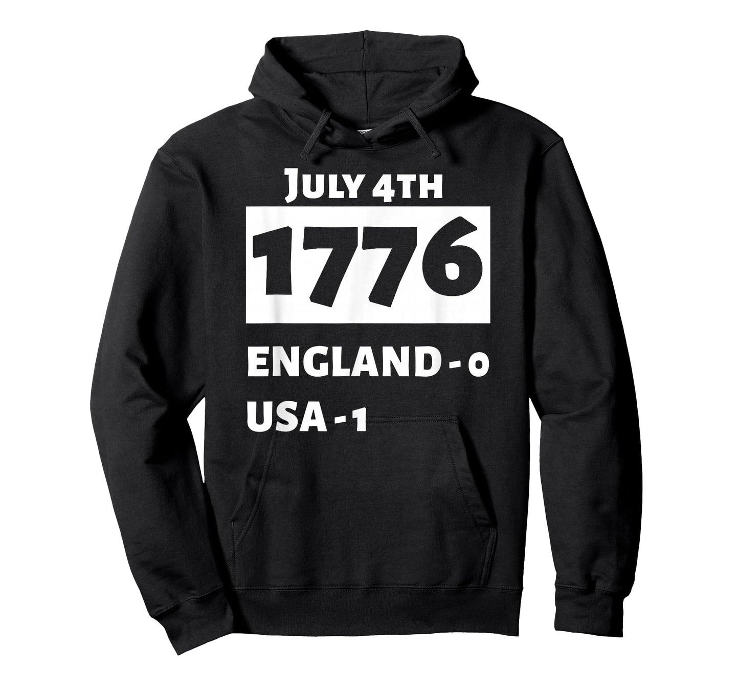 Patriotic for USA Fourth Of July 1776 Independence T-Shirt - Black, Unisex, Short Sleeve, Classic Fit, Small