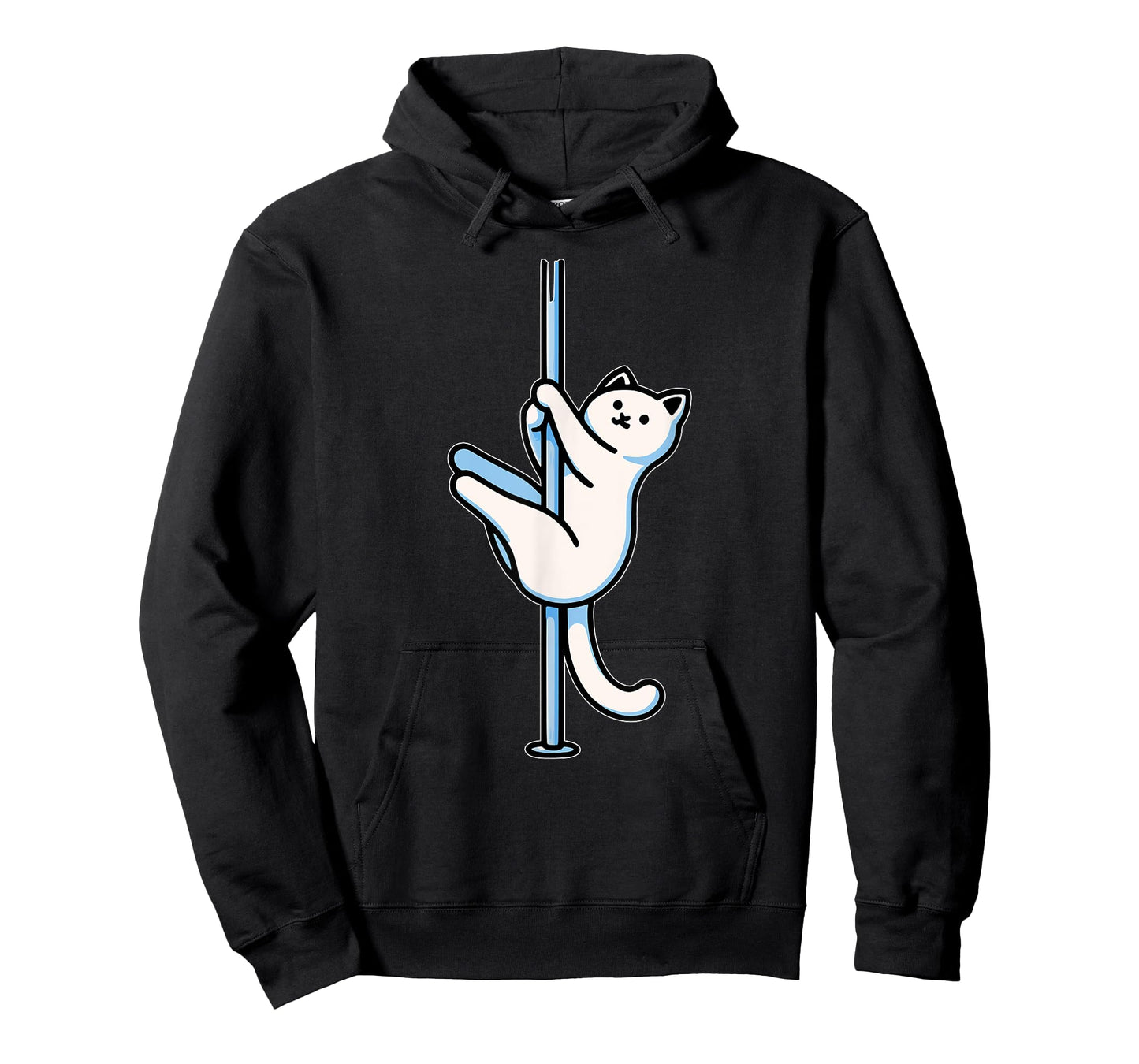Funny Cat Pole Dancer Polecat Dancing Joke Cute Womens Mens T-Shirt