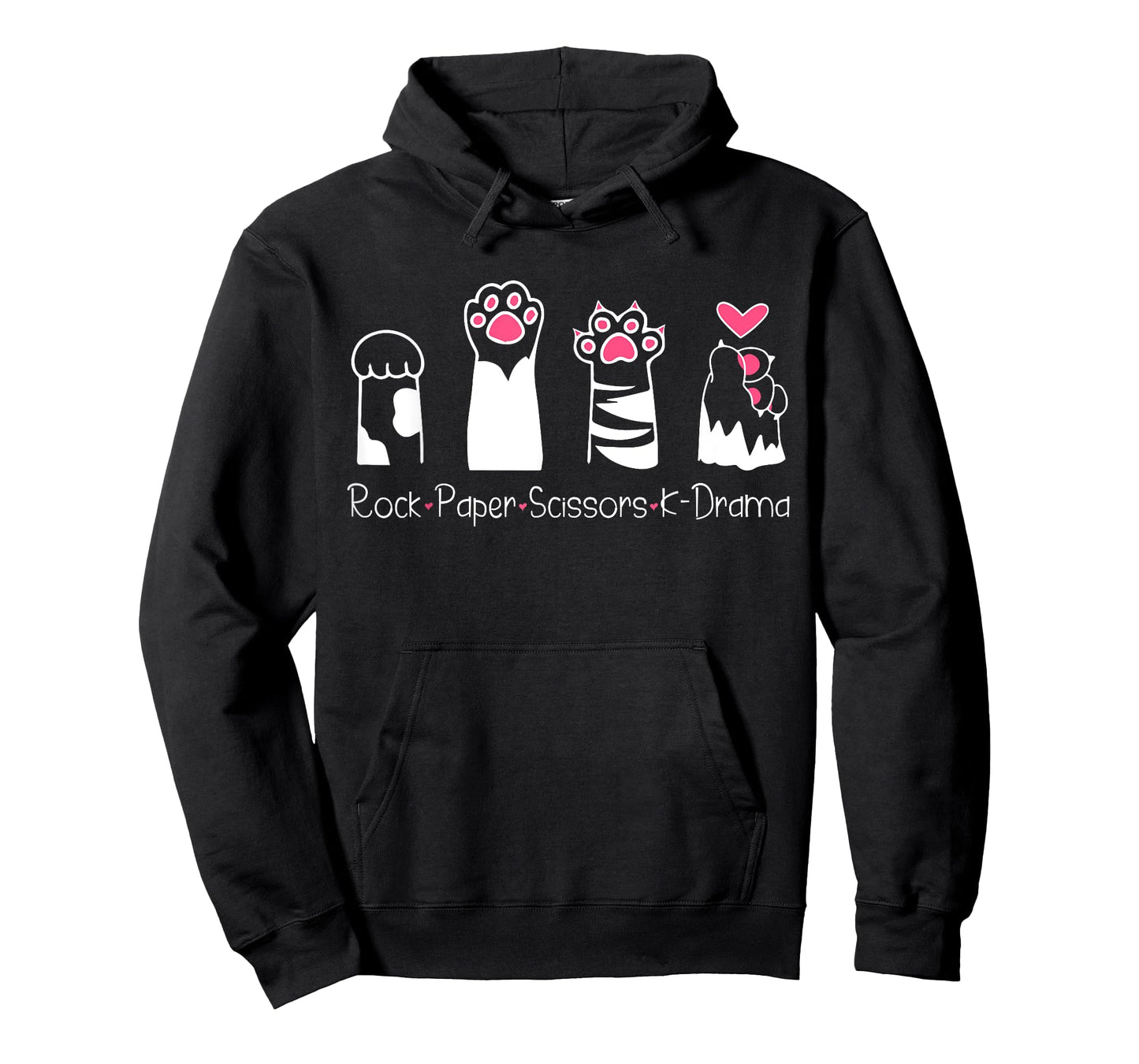 Rock Paper Scissors K-Drama Cute Paw Hand Game Funny Cat T-Shirt for Men Women
