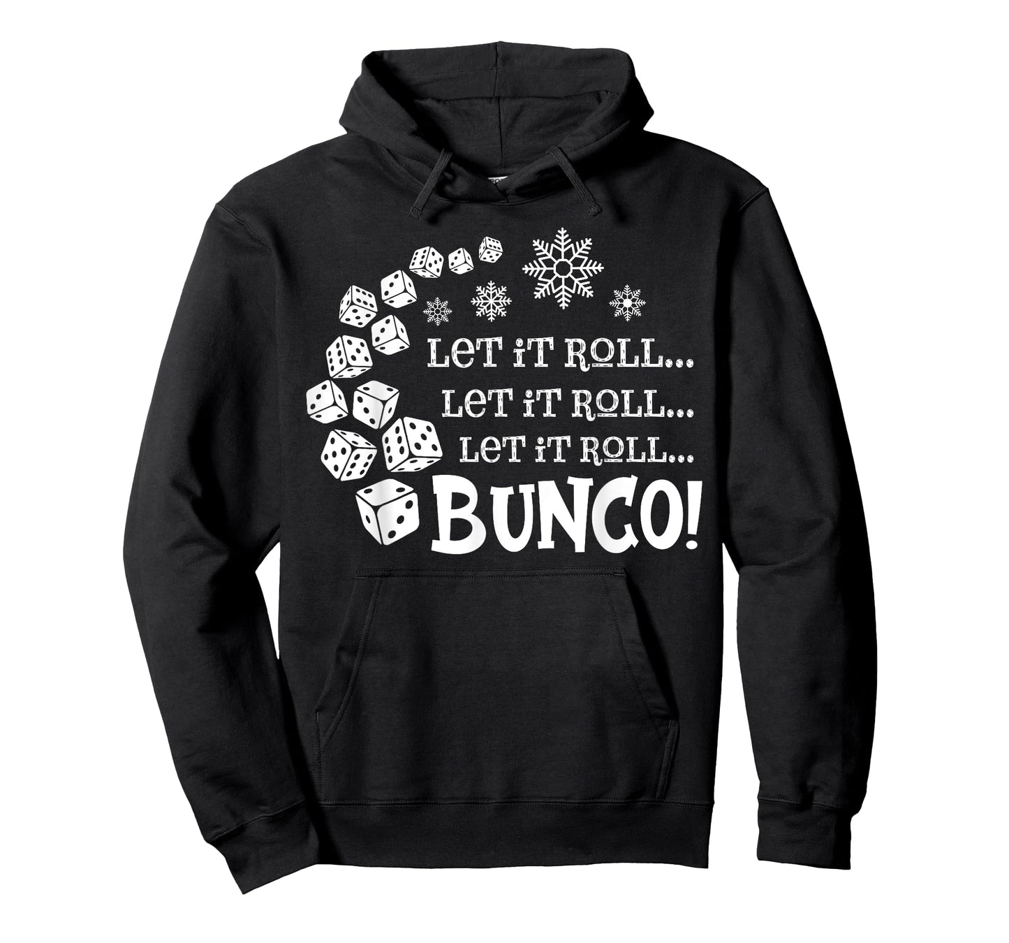 Let It Roll Bunco Game Dice Merry Christmas Xmas Santa Claus T-Shirt