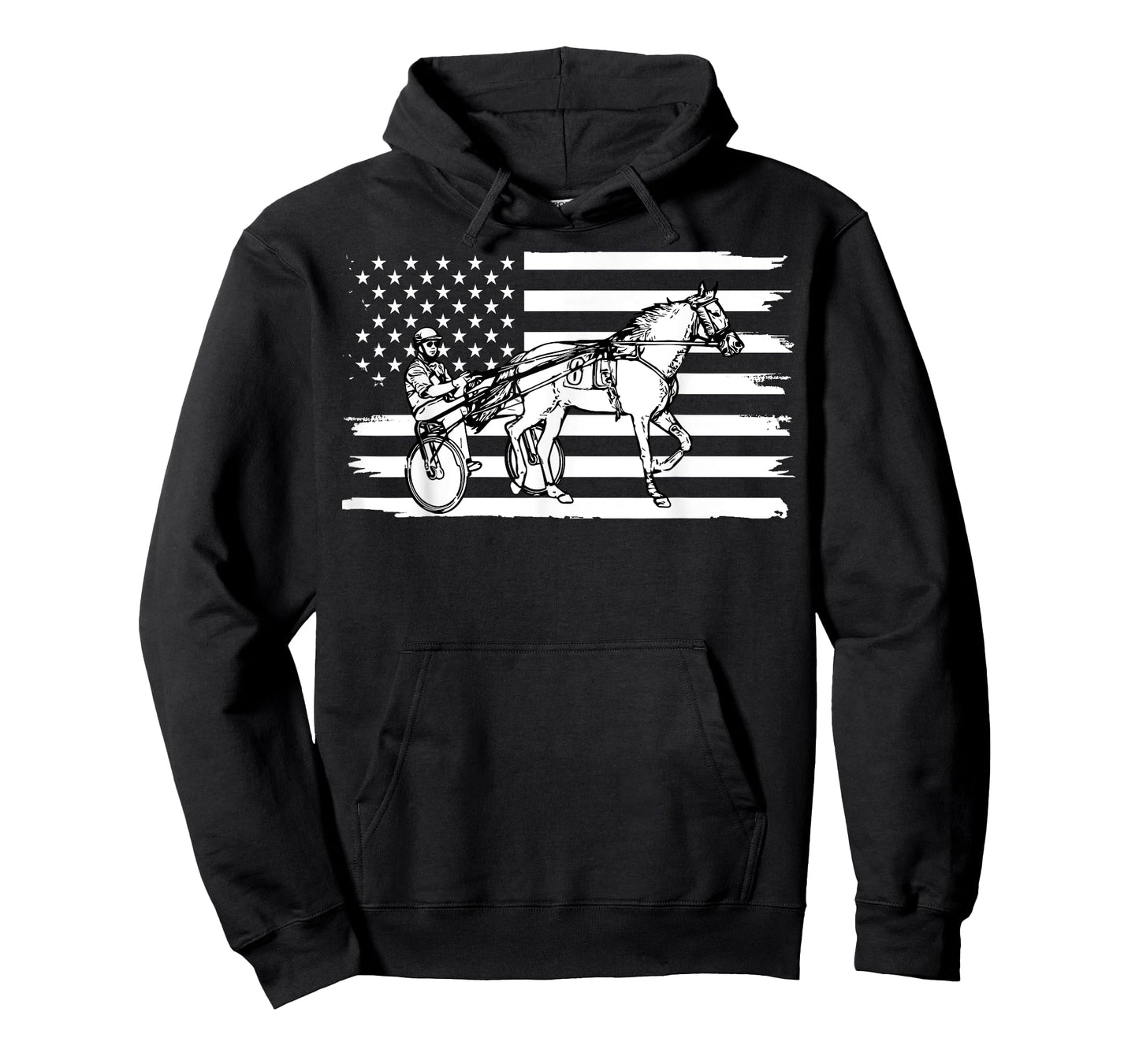 Harness Racing American Flag, Horse Harness Racing Women Kids Men T-Shirt