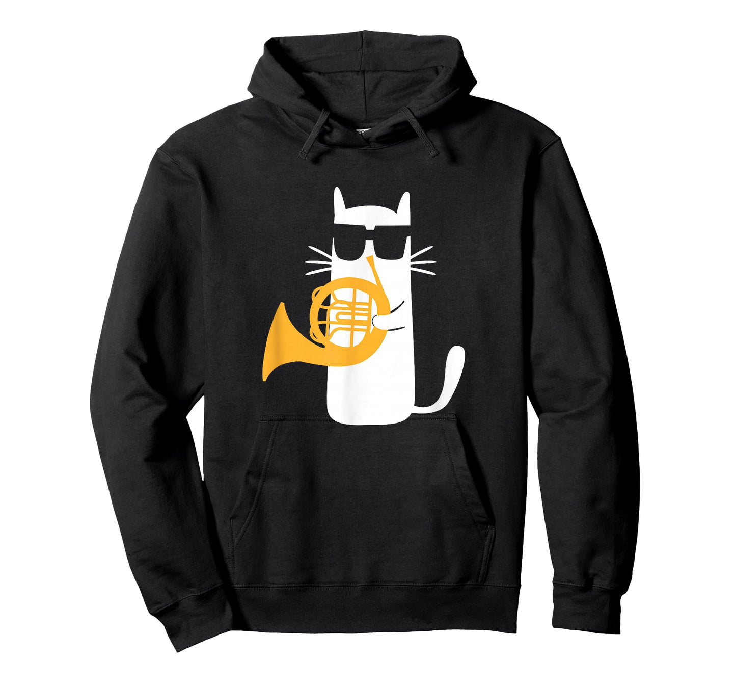 Cat French Horn Funny Cat Lover T-Shirt