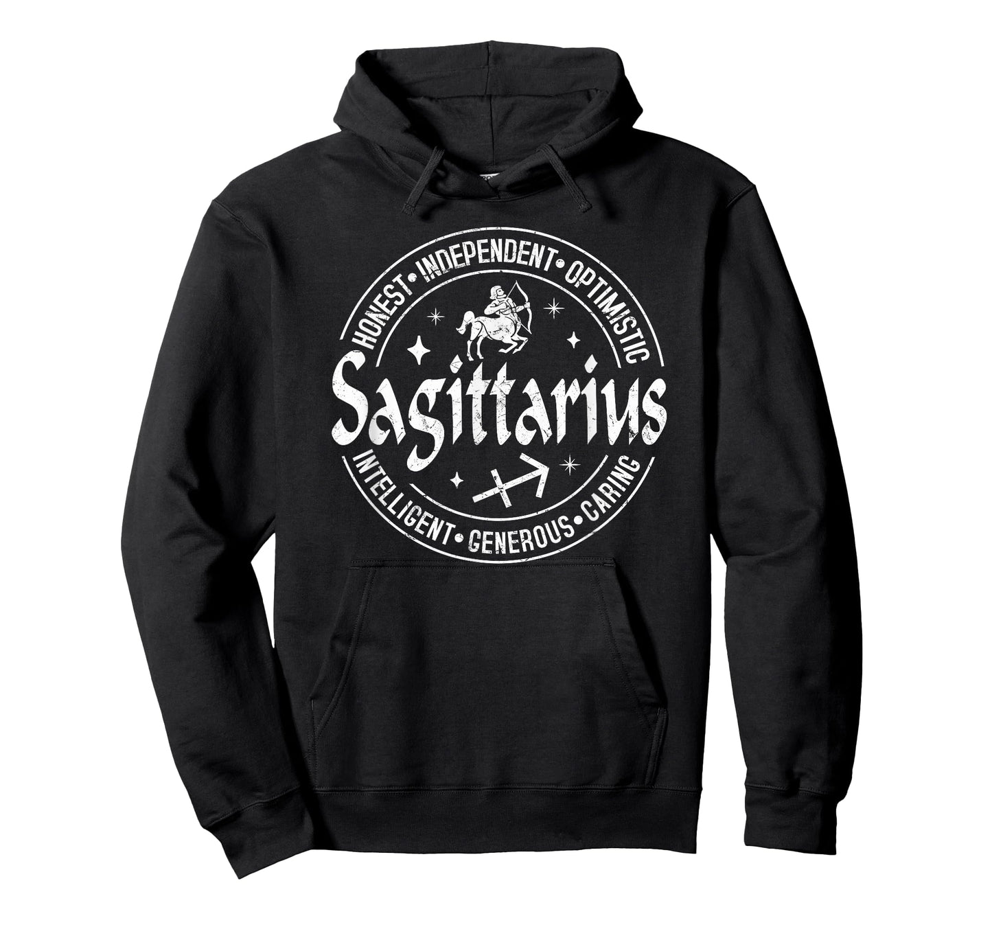 Sagittarius Virtues Vintage Style Zodiac Design, Sagittarius T-Shirt