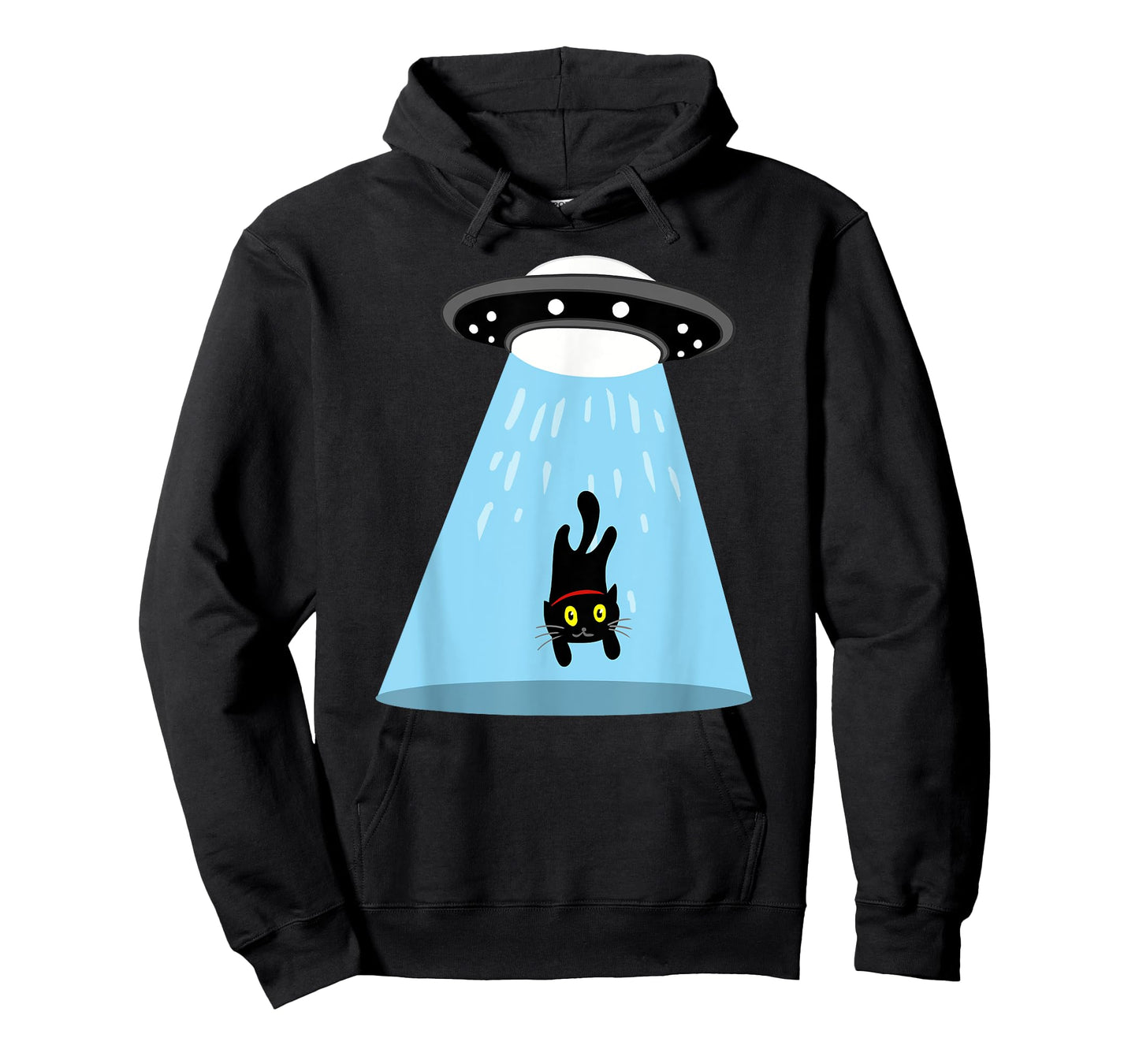 Alien cat abduction T-Shirt for Men Women Kids