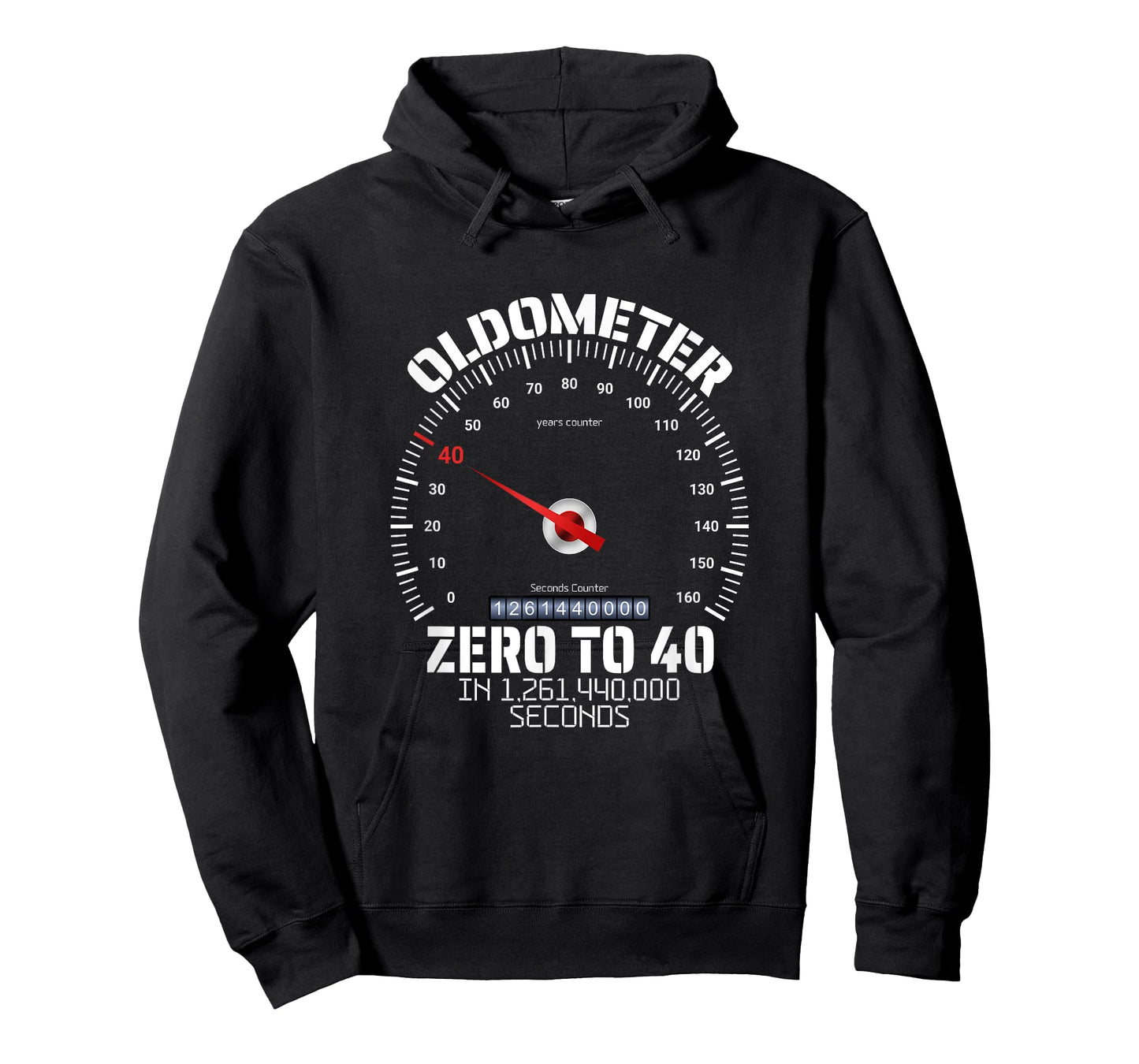 40th Birthday Oldometer Zero To 40 Years Funny 40th Birthday T-Shirt
