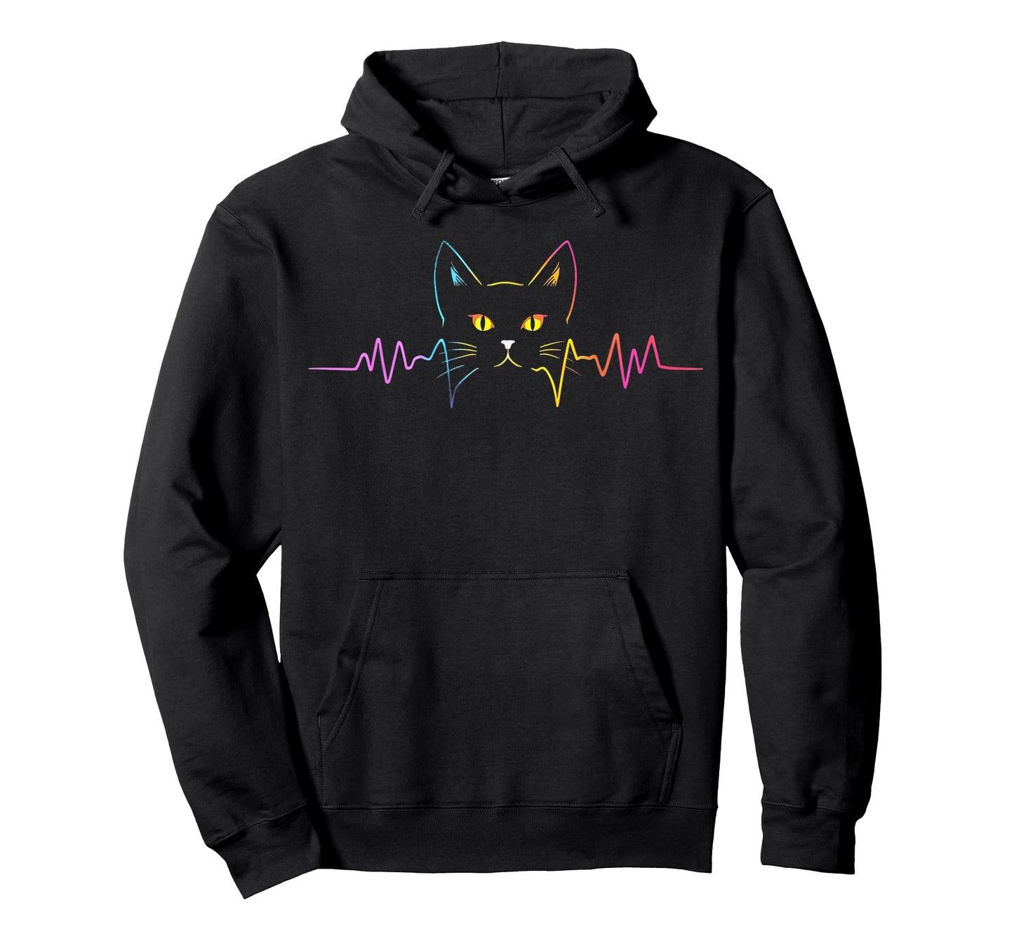 Heartbeat Cat Lover Cute Cat Owner Animal Silhouette Art ECG T-Shirt