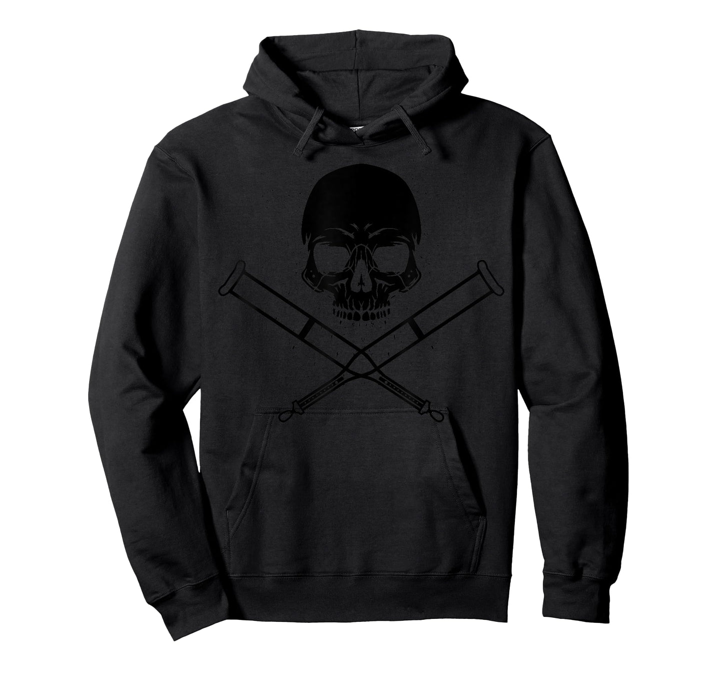 Cool Skull And Crutches | Funny Fractured Bone Support Gift T-Shirt