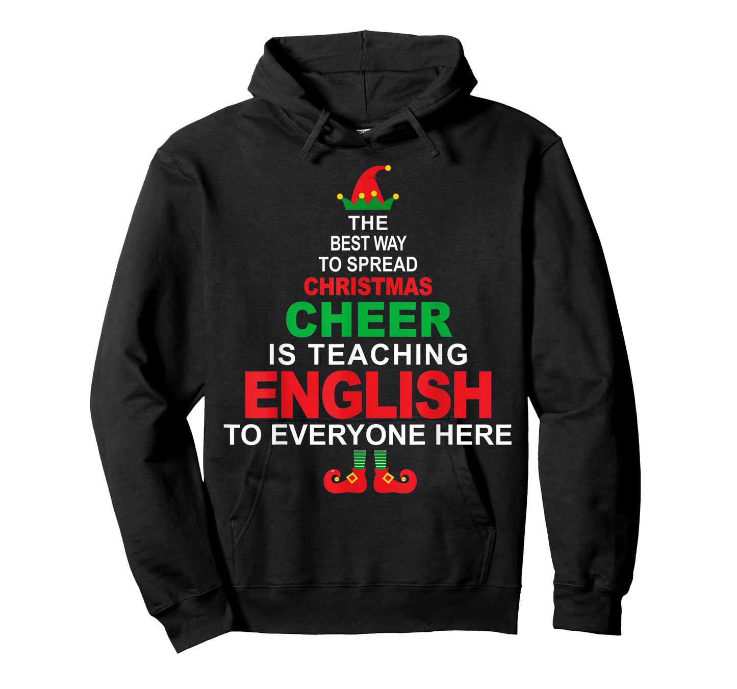 English Teacher Christmas Shirt - Elf Christmas Cheer