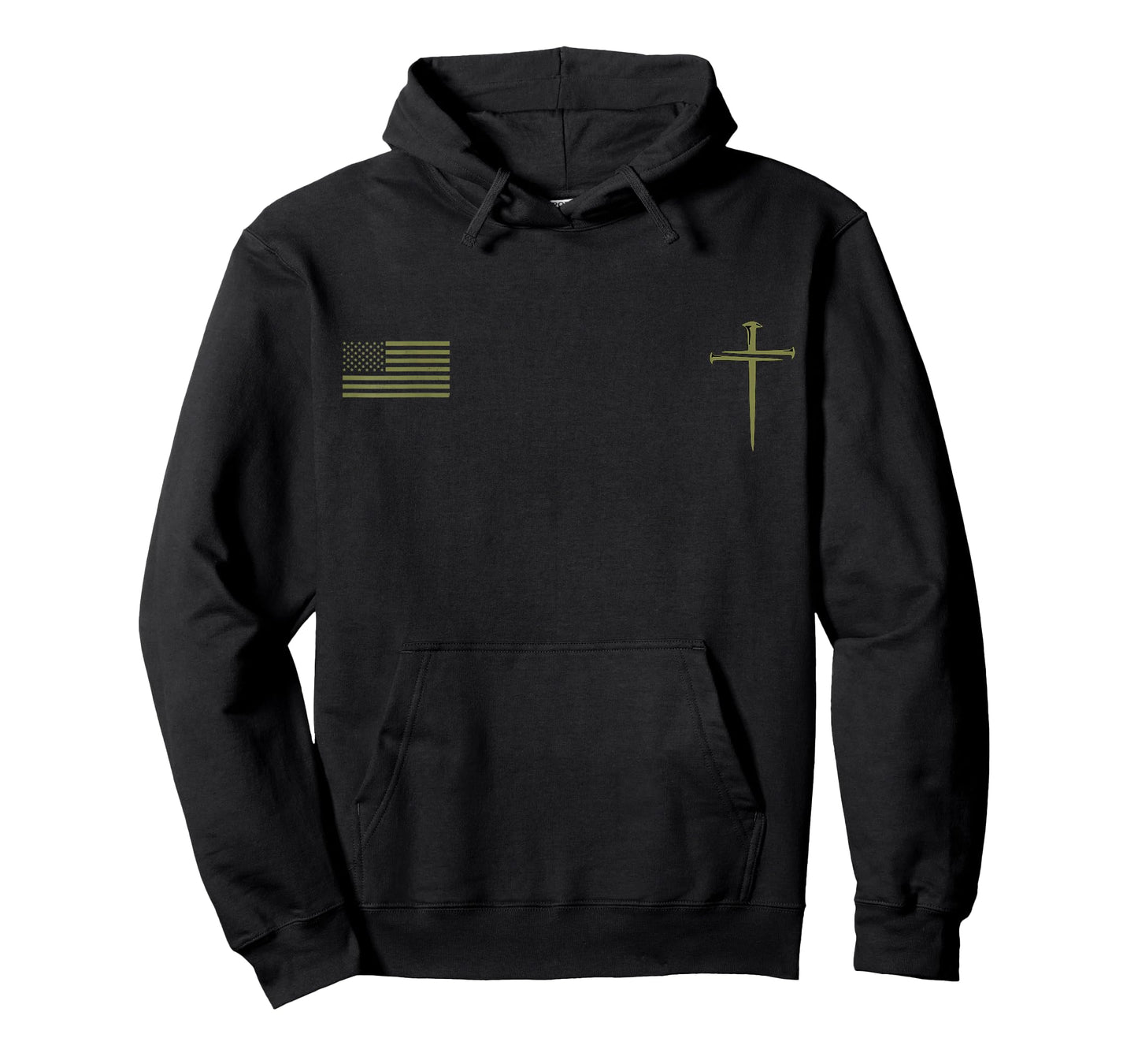 Funny Christian Jesus Christ Three Nails Cross American Flag T-Shirt