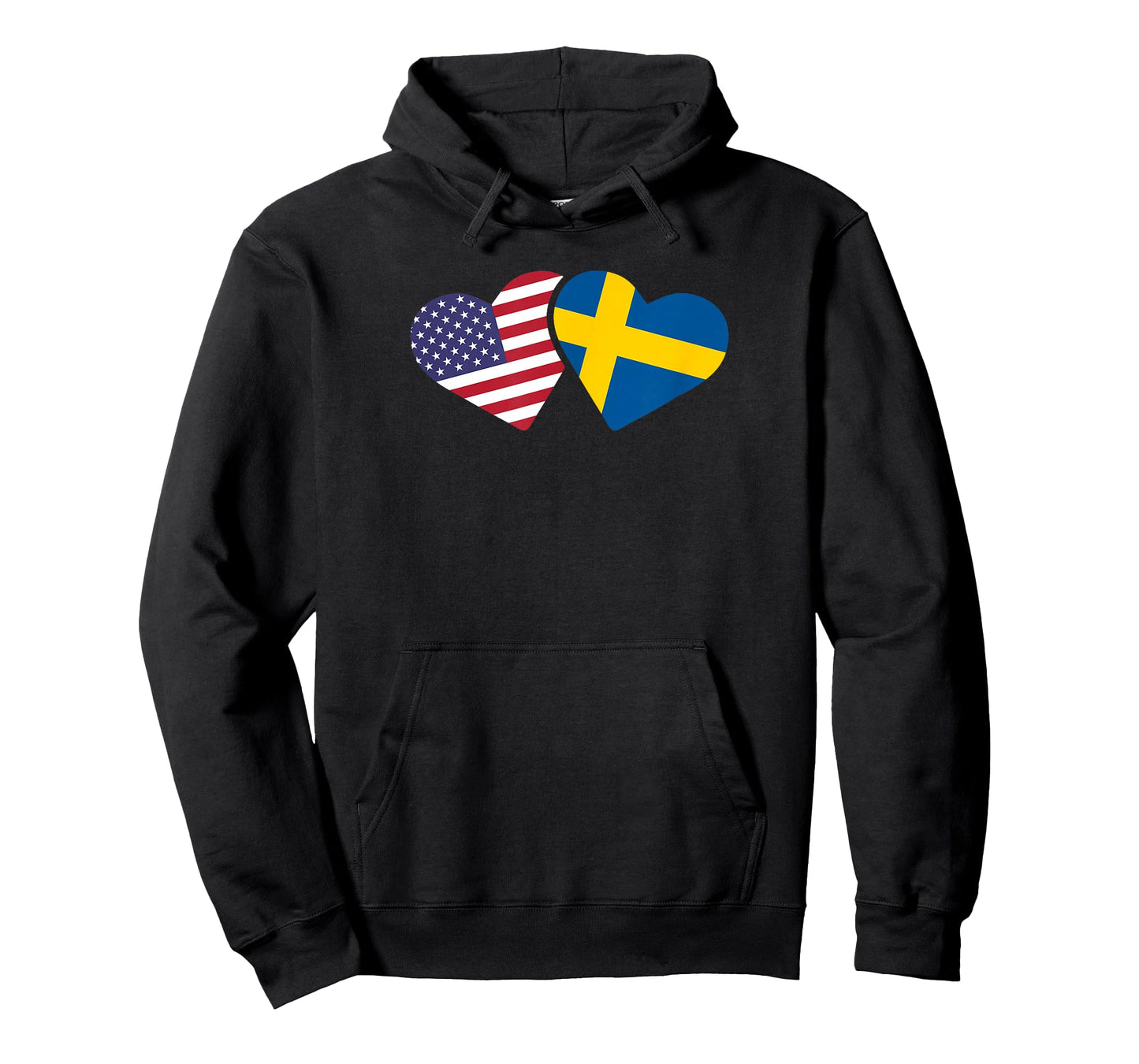 Sweden USA Flag T Shirt Heart Swedish American Love Roots T-Shirt