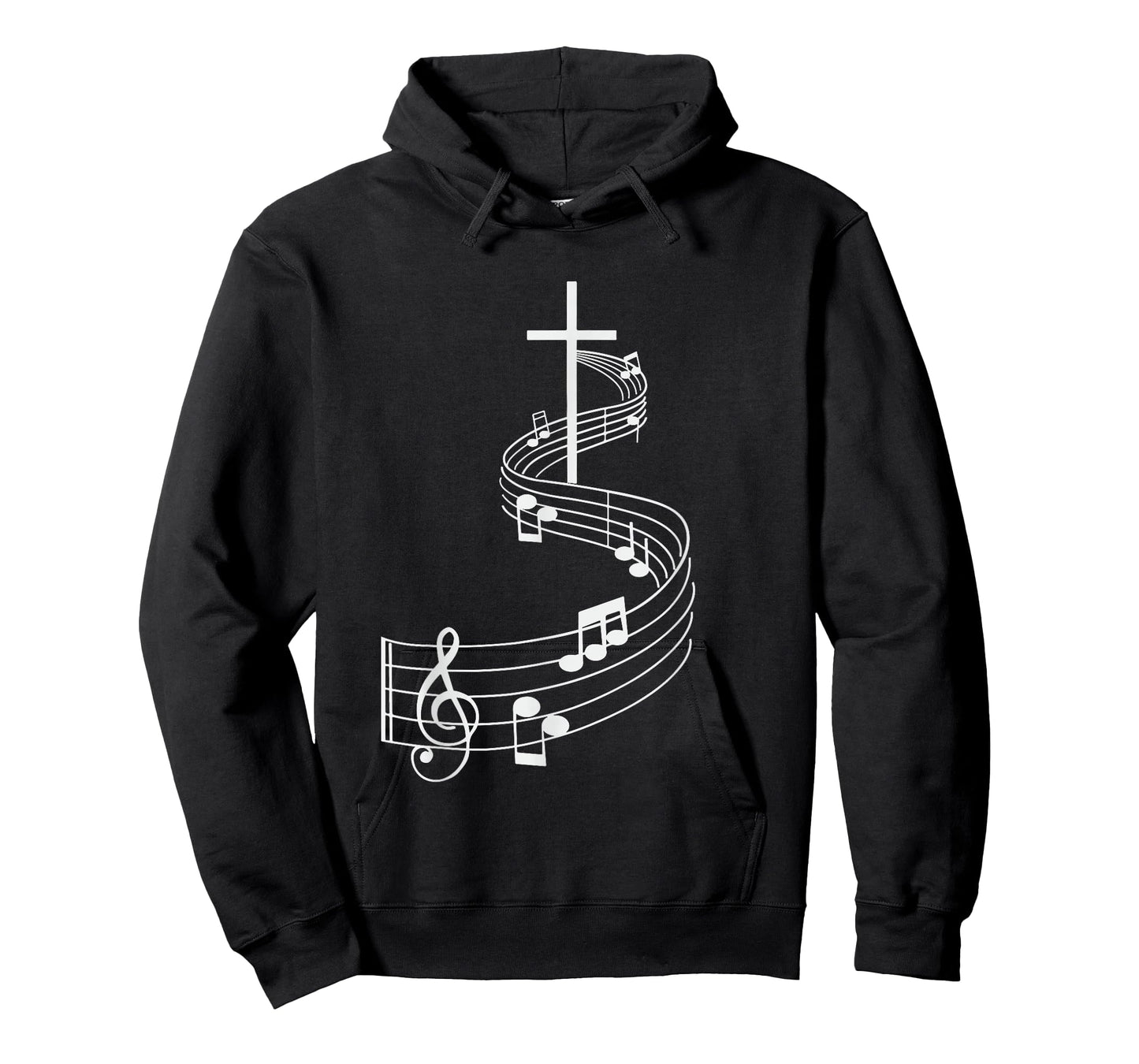 Cross with Treble Clef Musical Gifts Christian shirt T-Shirt