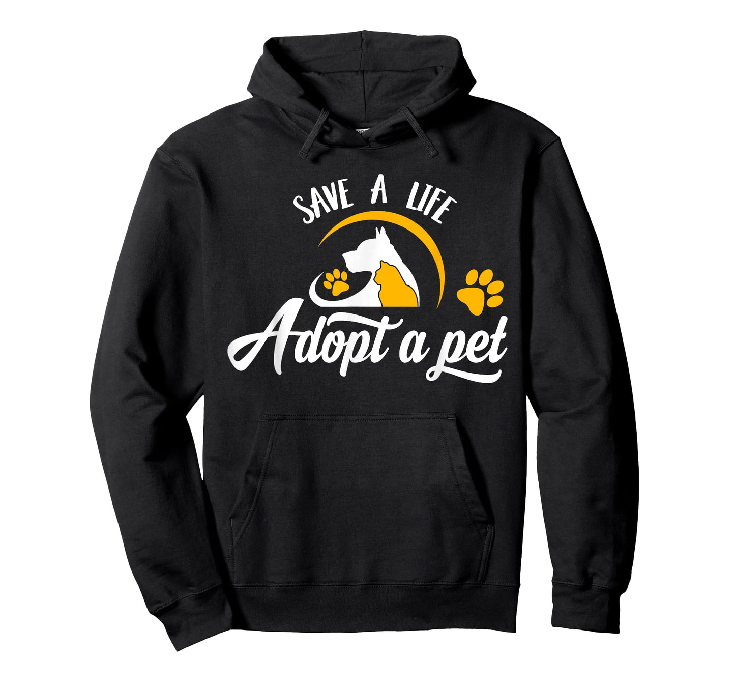 Save A Life Adopt A Pet Slogan - Cats and Dogs Pet Paw T-Shirt