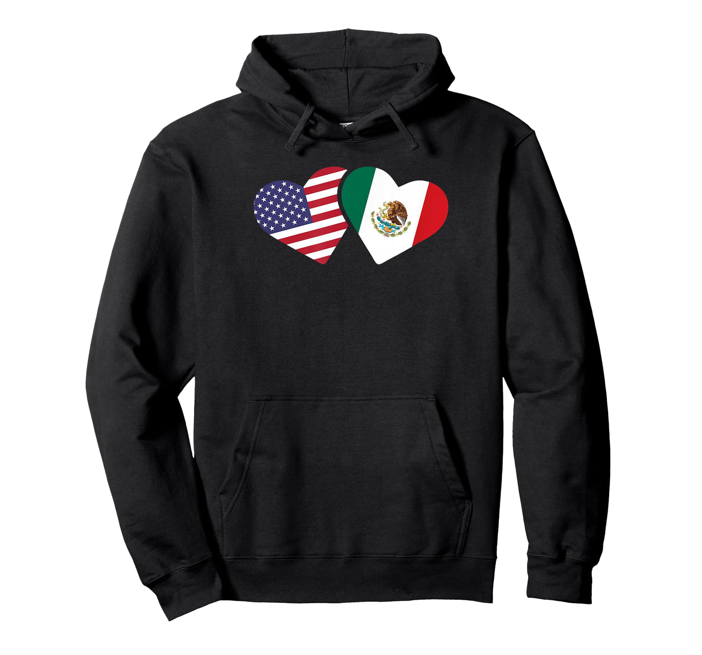 Mexico USA Flag T Shirt Heart Mexican American Love T-Shirt