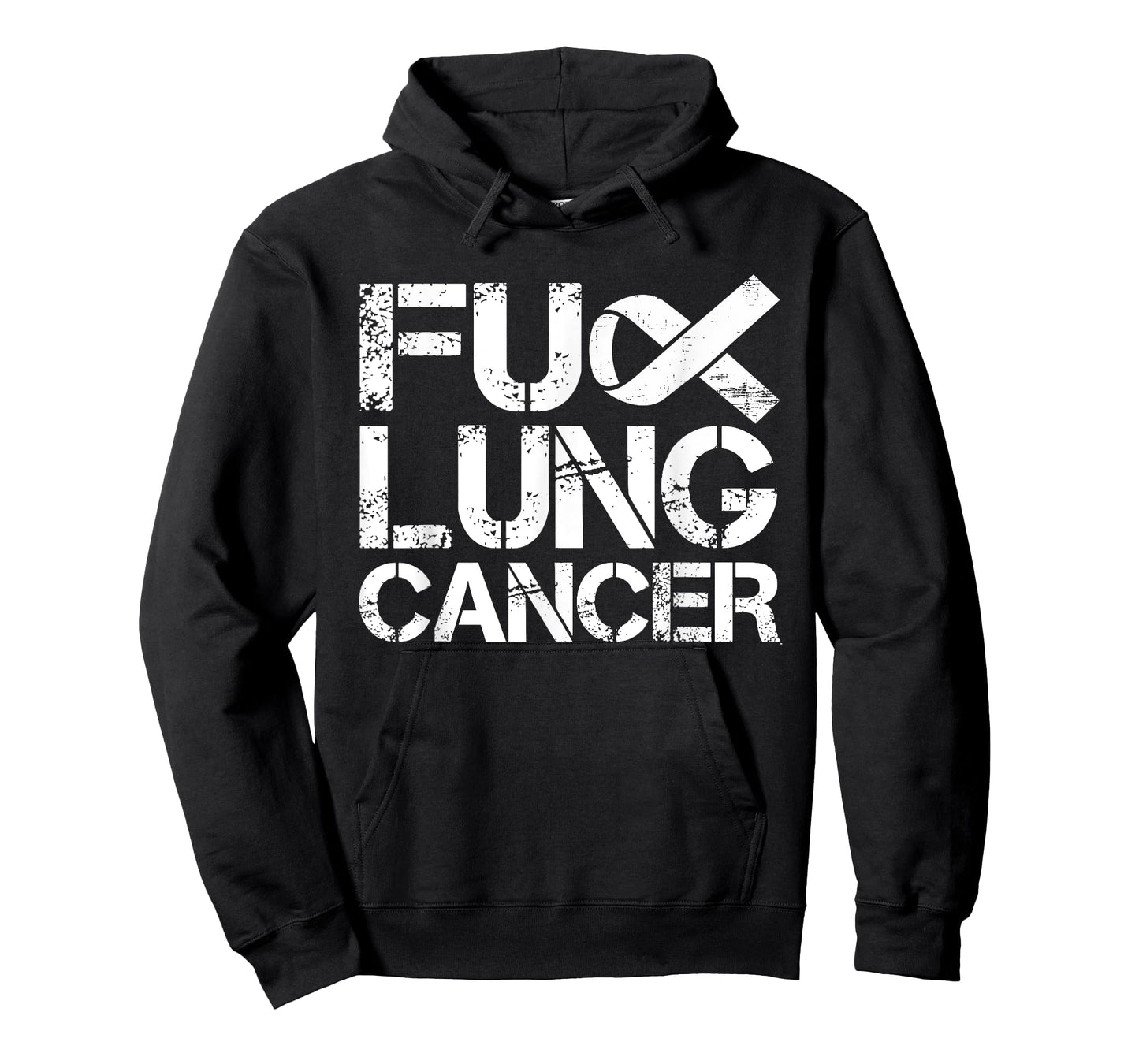 Fuck Lung Cancer Awareness Month Funny White Ribbon Warrior T-Shirt