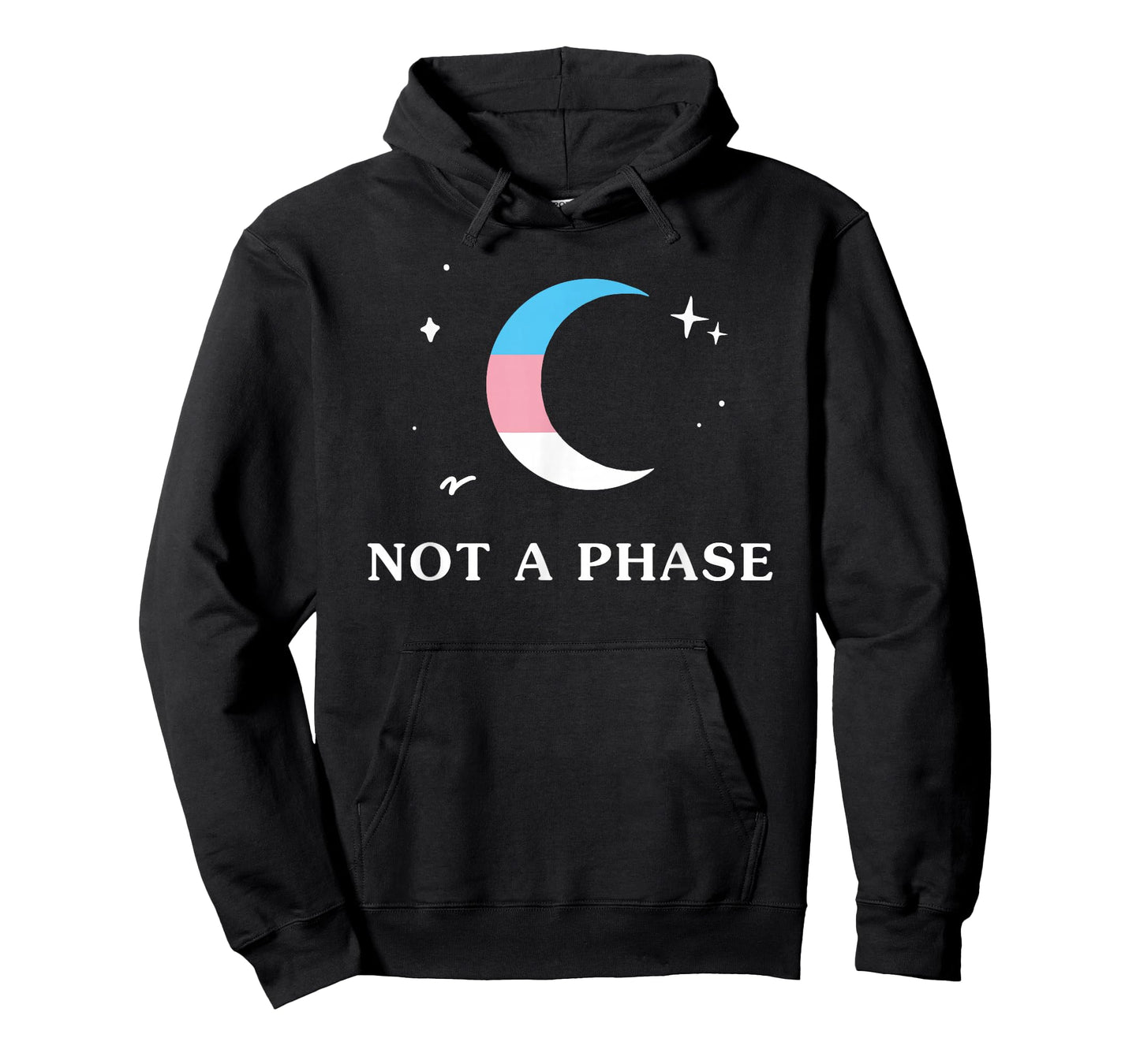 Not A Phase Transgender LGBTQ Trans Pride Flag Moon T-Shirt