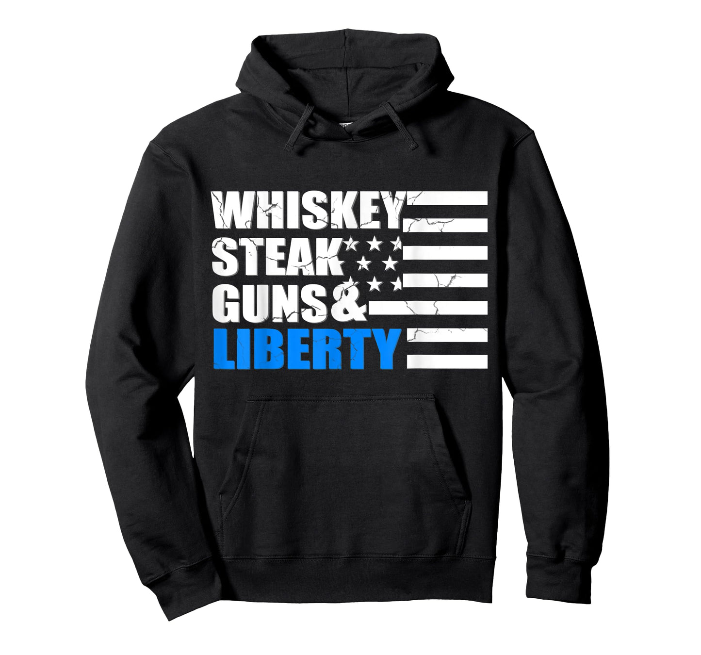 Whiskey, Steak, Guns & Liberty USA Flag American T-Shirt for Women Men