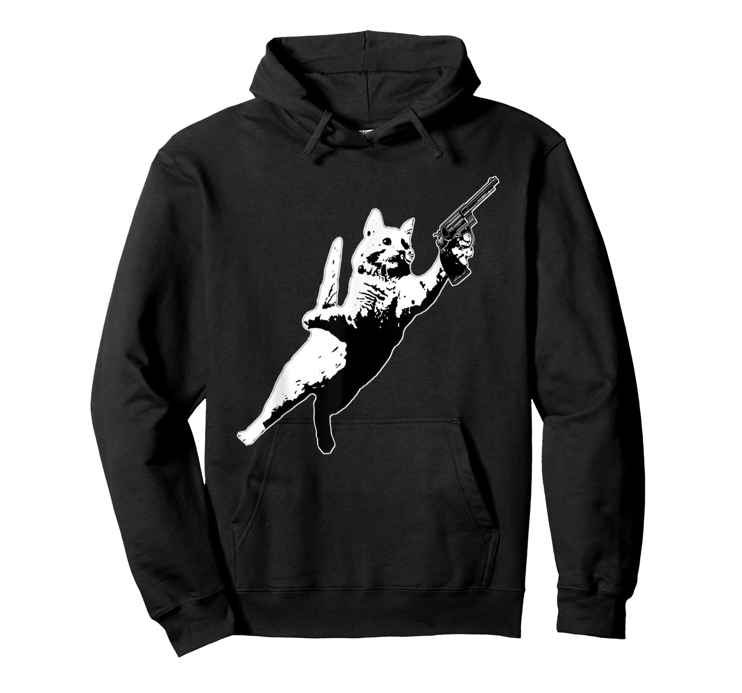 Kitty Cat Gun Jumping Funny Cat Pet Lovers T-Shirt for Men Women