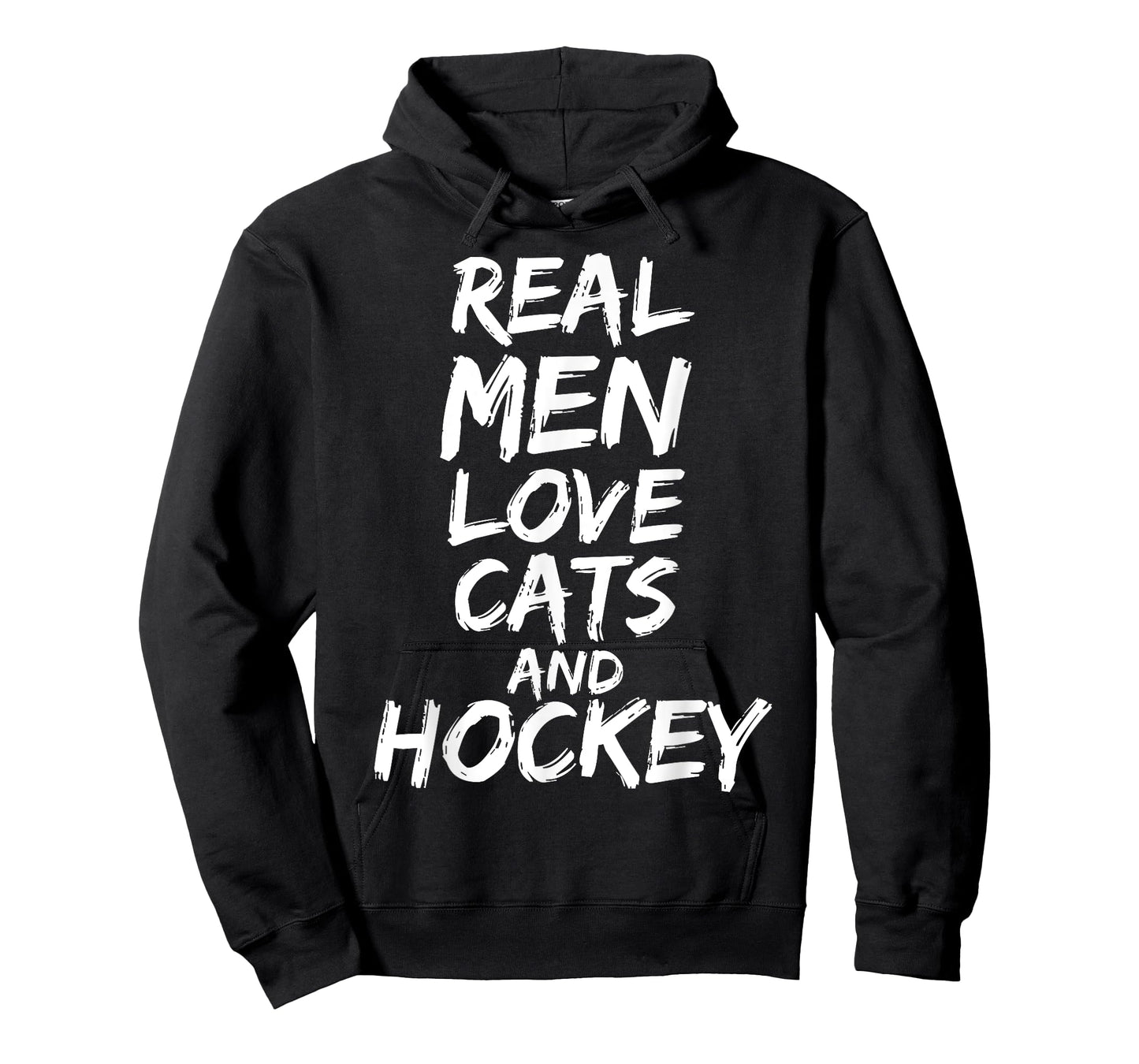 Real Men Love Cats and Hockey Shirt Funny Kitten Lover Shirt T-Shirt