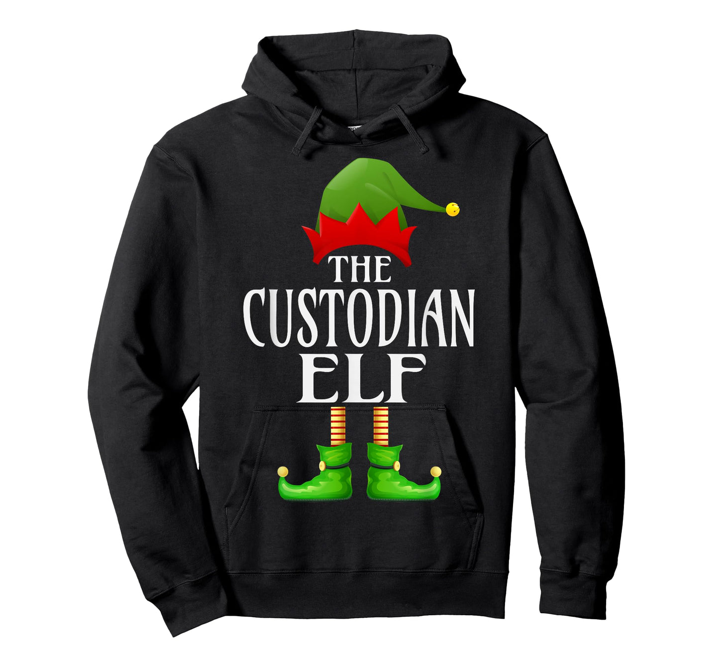 Custodian Elf Xmas Funny Family Matching Group Christmas T-Shirt