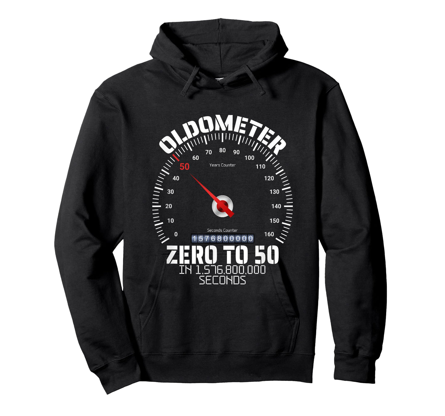 50th Birthday Oldometer Zero To 50 Years Funny 50th Birthday T-Shirt