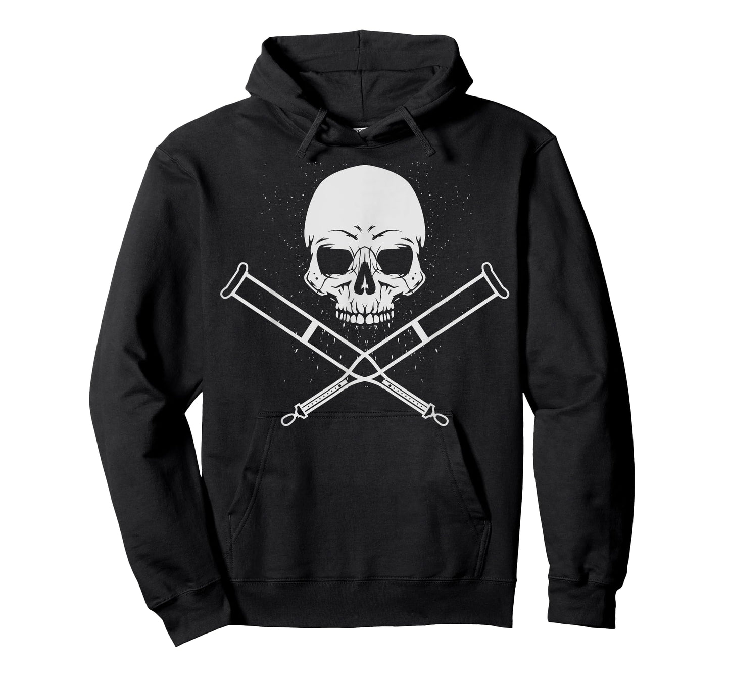 Cool Skull And Crutches | Funny Fractured Bone Support Gift T-Shirt