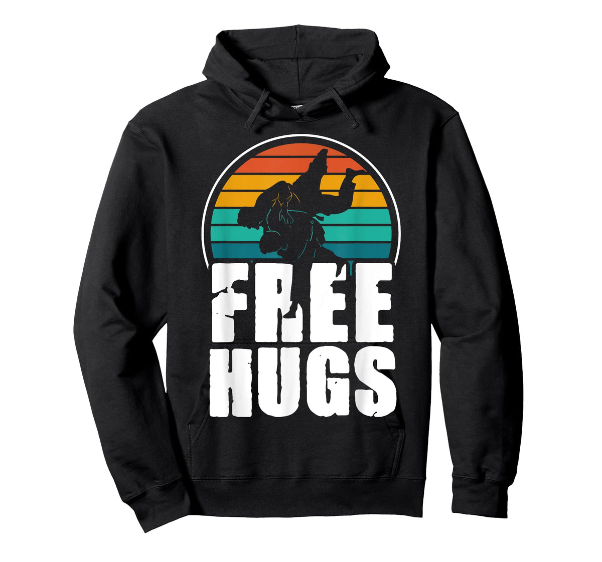 Vintage Retro Free Hugs - Cool Jiu Jitsu BJJ Martial Arts T-Shirt