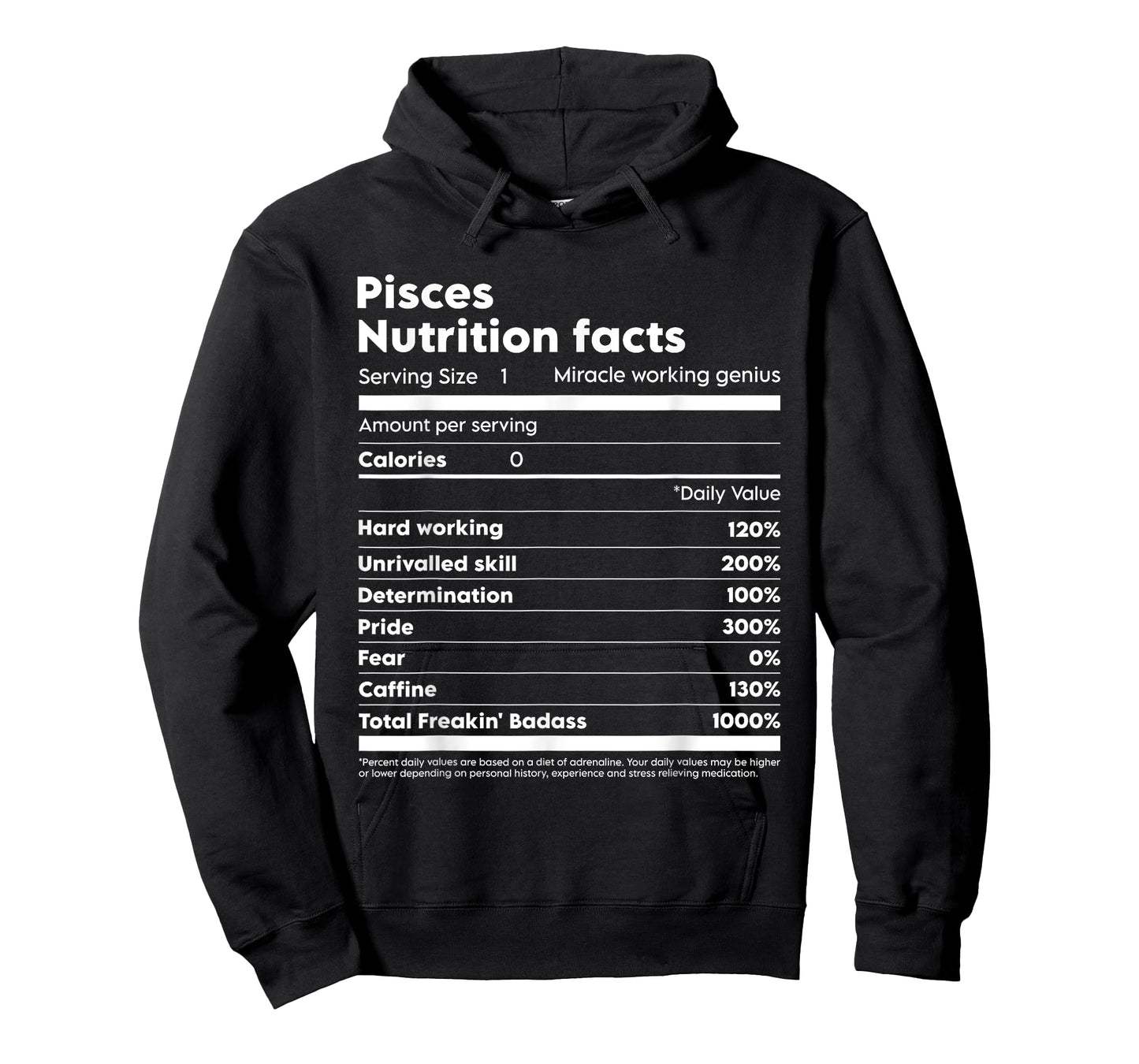 Pisces Nutrition Facts T-Shirt